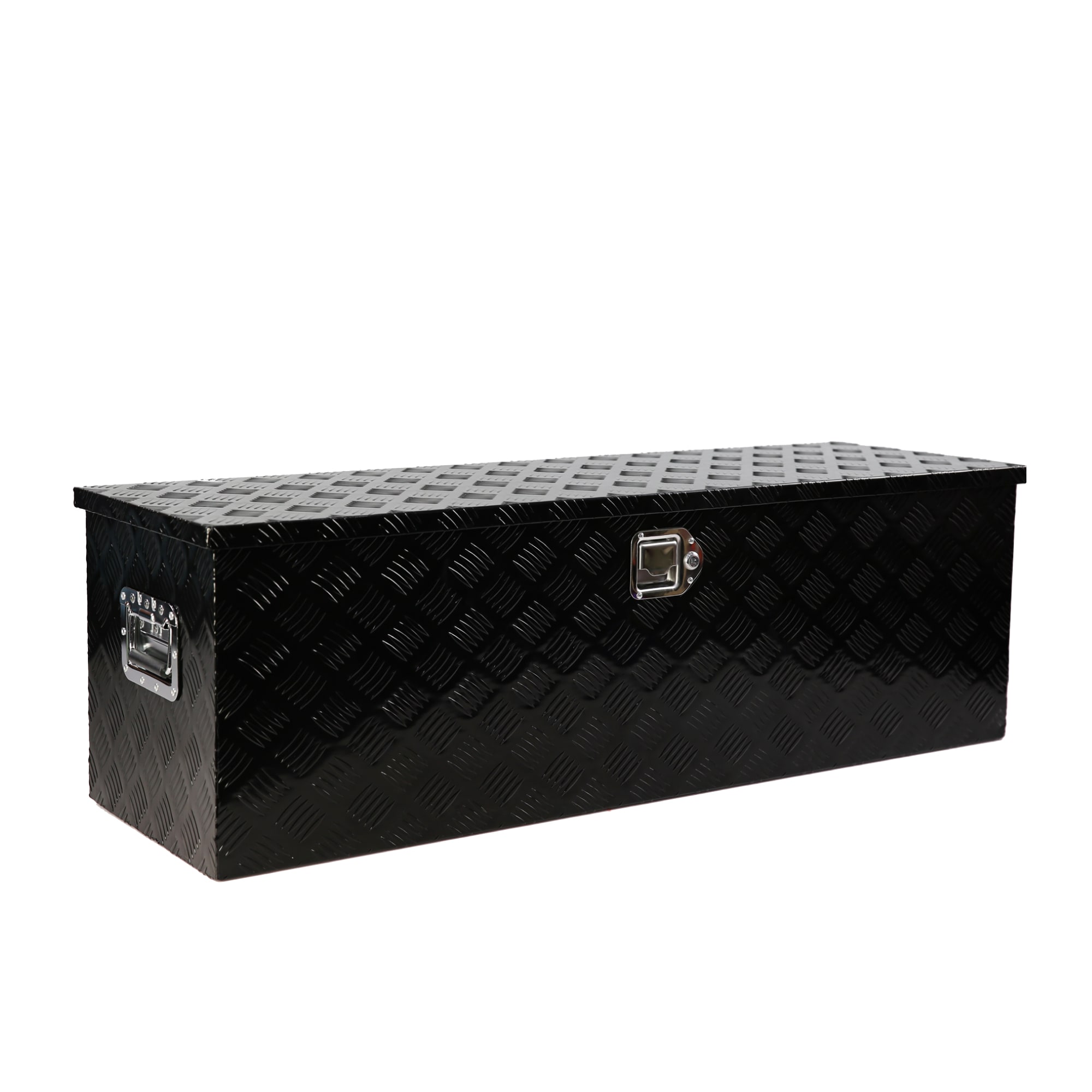 Caja de herramientas negra de aluminio para camioneta montada en el lateral de Kahomvis de 48 pulgadas x 15.17 pulgadas x 15.16 pulgadas