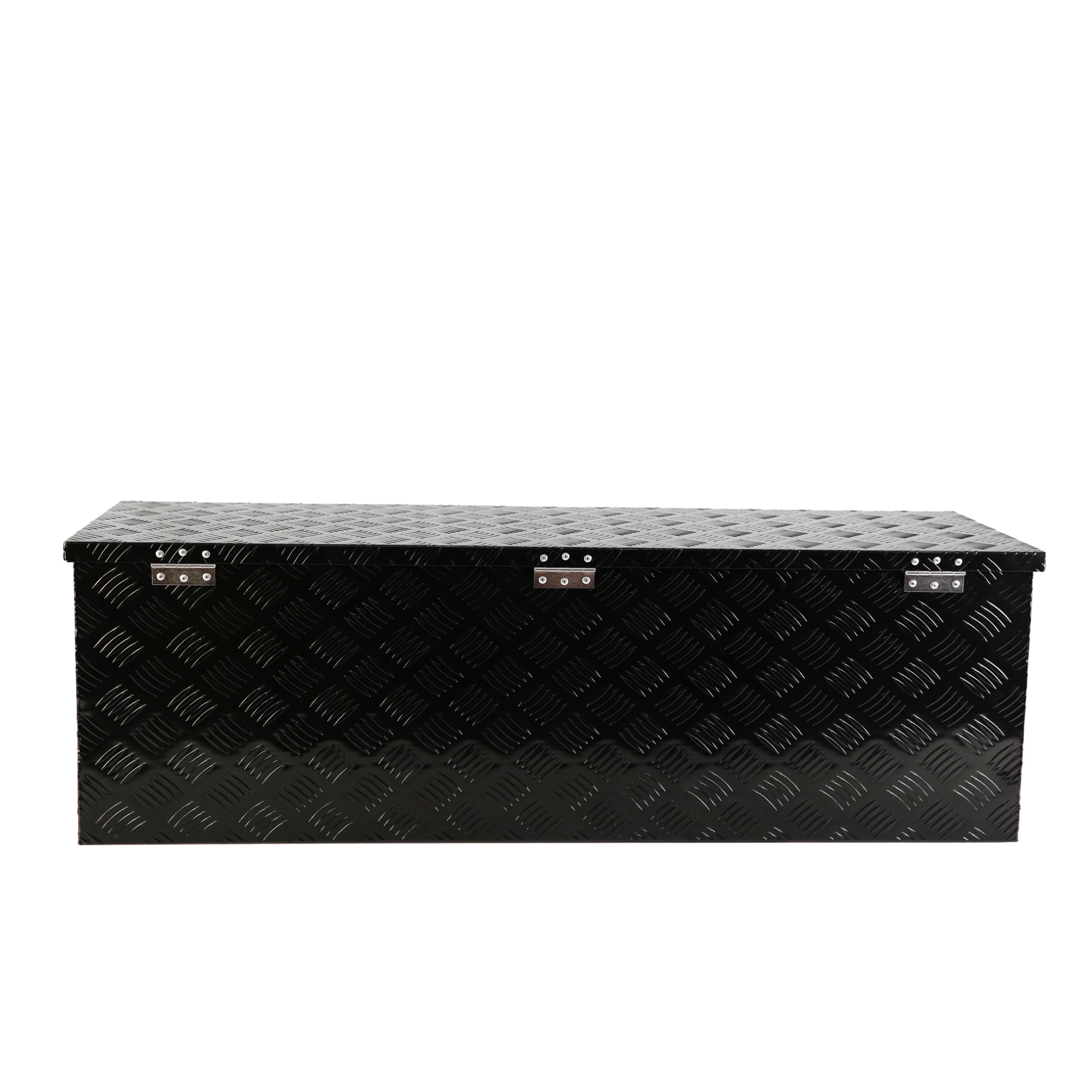 Caja de herramientas negra de aluminio para camioneta montada en el lateral de Kahomvis de 48 pulgadas x 15.17 pulgadas x 15.16 pulgadas