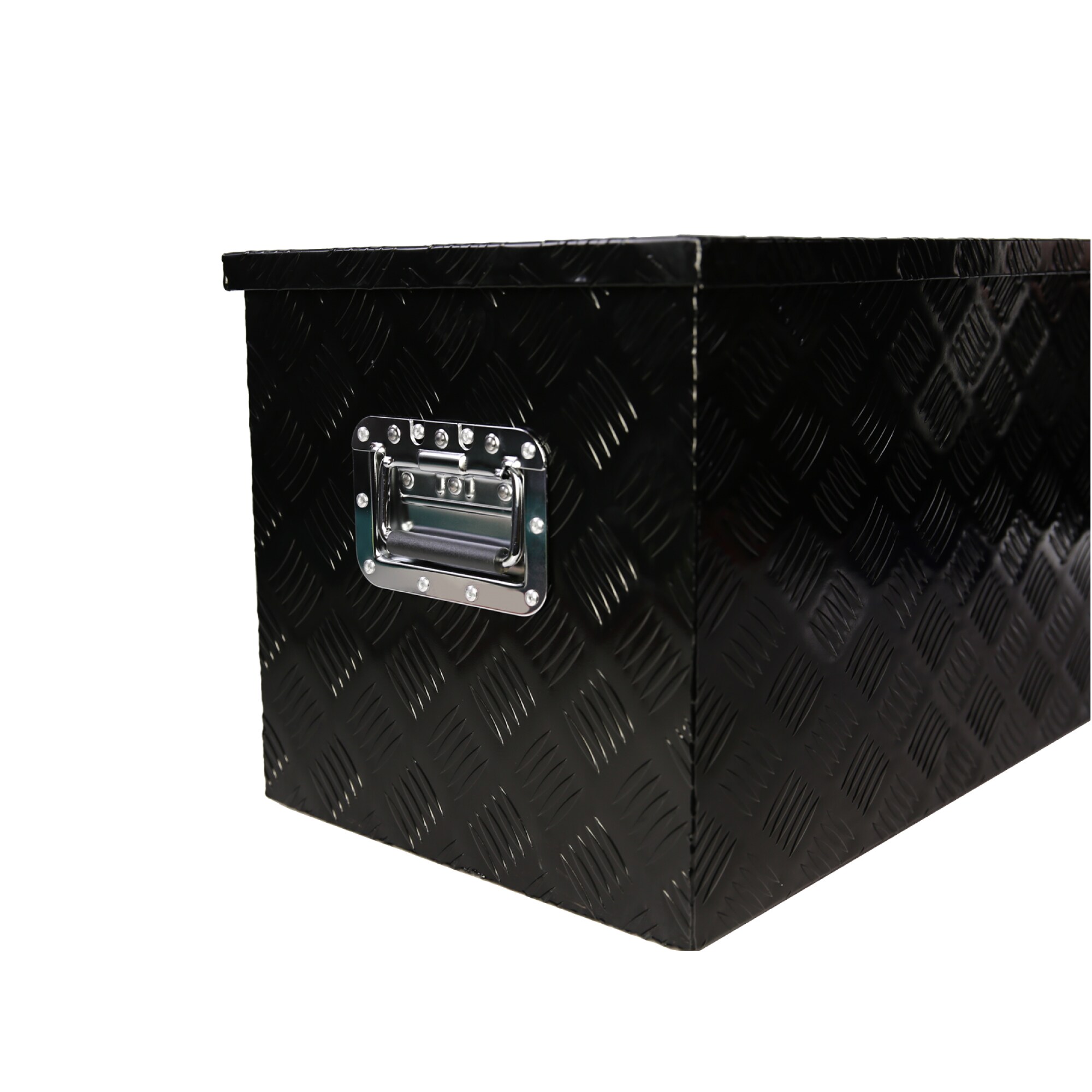 Caja de herramientas negra de aluminio para camioneta montada en el lateral de Kahomvis de 48 pulgadas x 15.17 pulgadas x 15.16 pulgadas