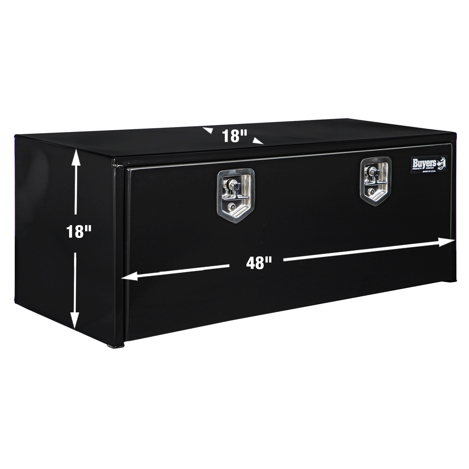 Caja de herramientas para camión de acero negro de 48 pulgadas x 18 pulgadas x 18 pulgadas de Buyers Products