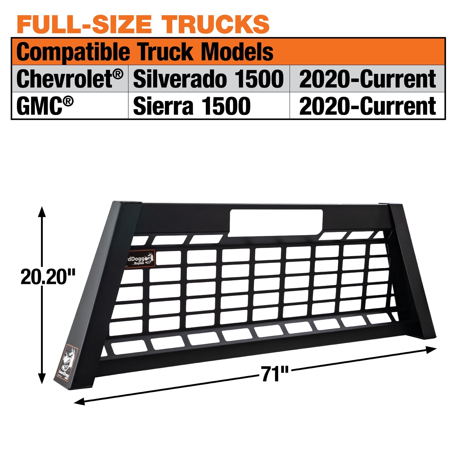 "Rack multiusos de techo de acero de 71 pulgadas Guard Dogg de Buyers Products (Incluye Herrajes)"