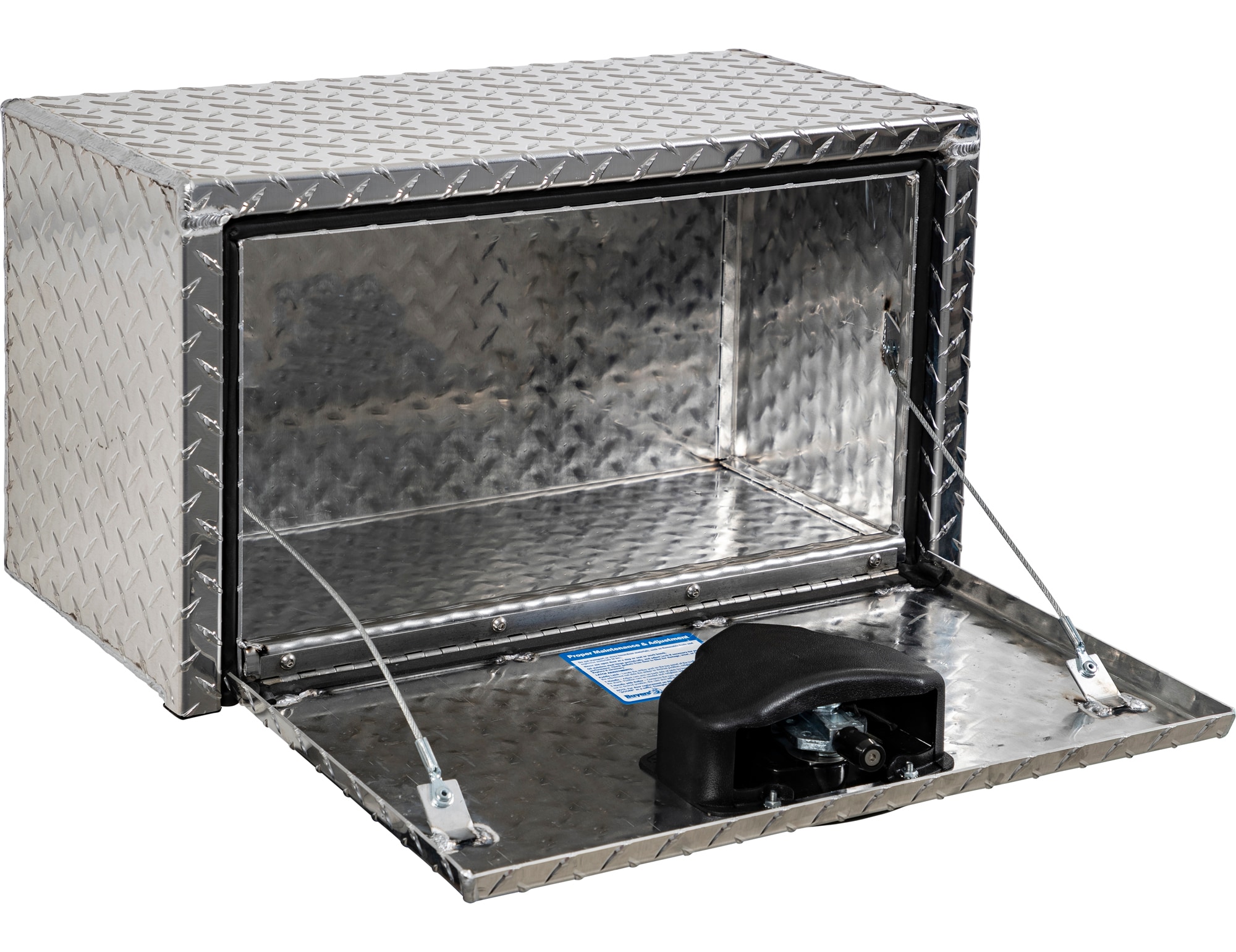 Caja de herramientas para camión bajo de aluminio con textura de diamante de 18 pulgadas x 12 pulgadas x 14 pulgadas de Buyers Products