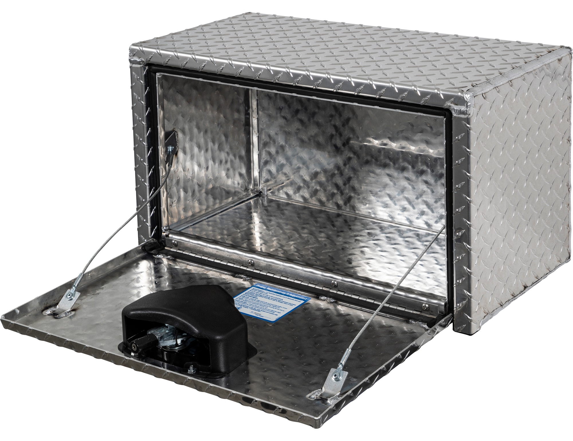 Caja de herramientas para camión bajo de aluminio con textura de diamante de 18 pulgadas x 12 pulgadas x 14 pulgadas de Buyers Products