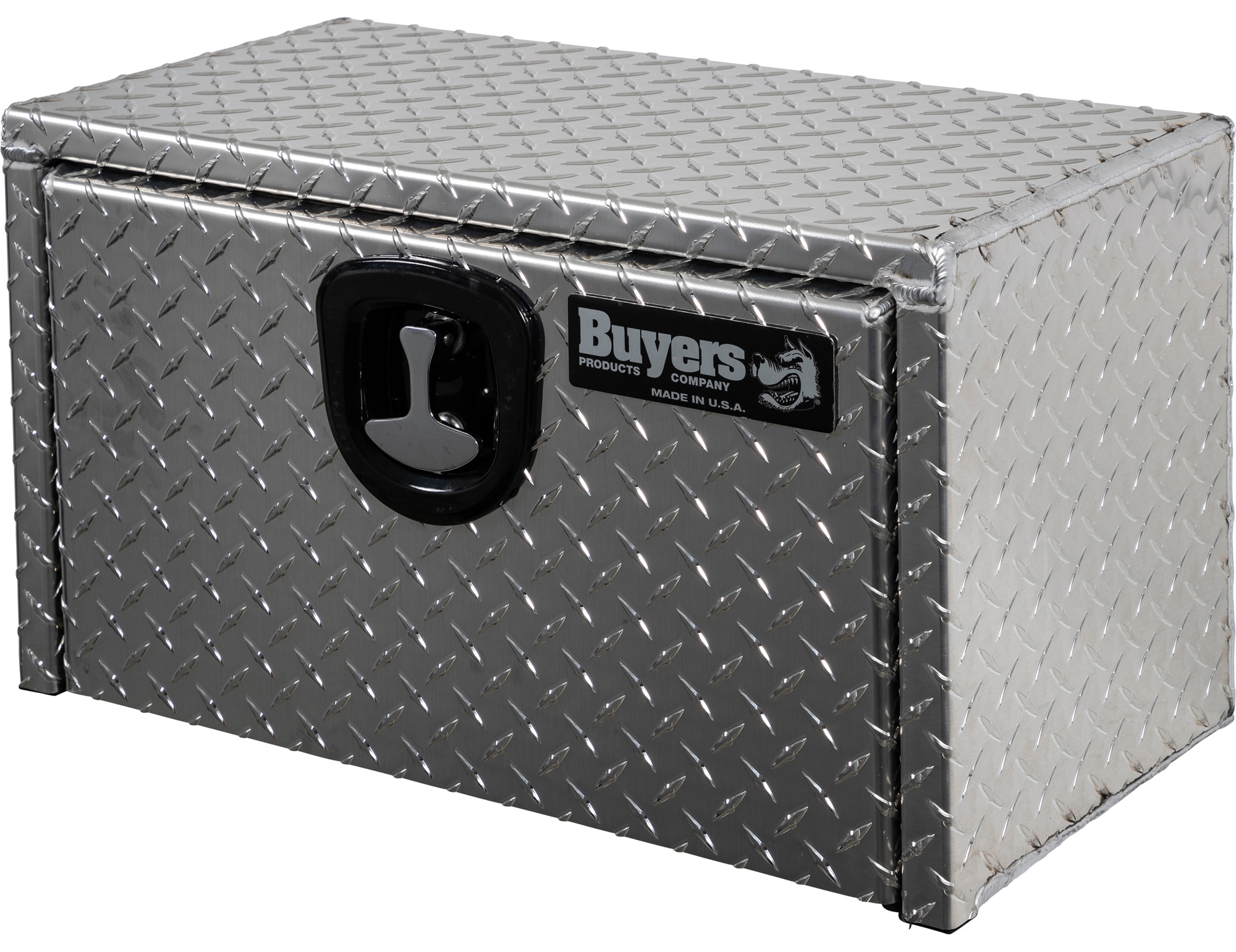 Caja de herramientas para camión bajo de aluminio con textura de diamante de 18 pulgadas x 12 pulgadas x 14 pulgadas de Buyers Products