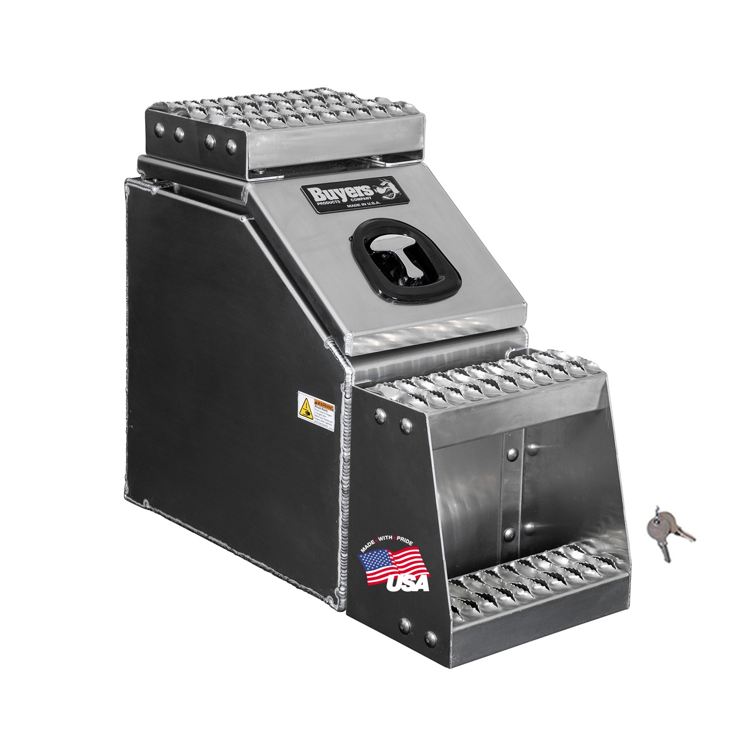 Caja de herramientas para camión de aluminio liso de 12.3 pulgadas x 28.5 pulgadas x 23.3 pulgadas de Buyers Products