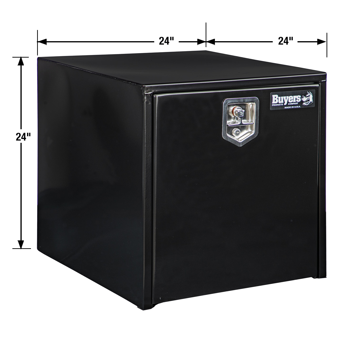 Caja de herramientas para camión en acero negro de 24 pulgadas x 24 pulgadas x 24 pulgadas de Buyers Products