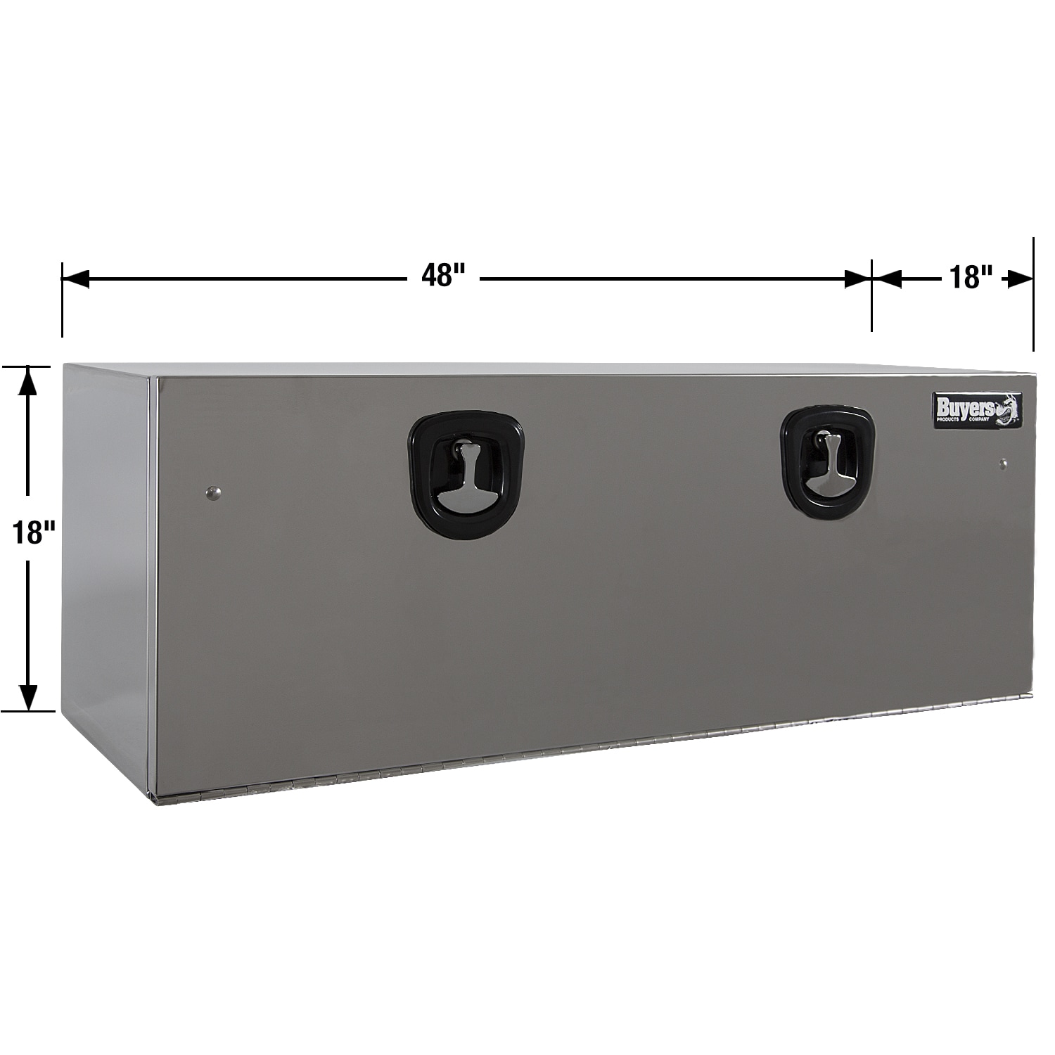 Caja de herramientas de acero inoxidable para camión debajo del cuerpo de 48 pulgadas x 18 pulgadas x 18 pulgadas de Buyers Products