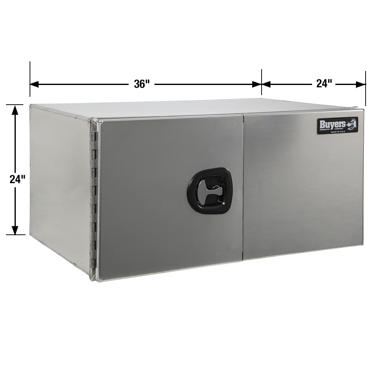 Caja de herramientas para camión de aluminio liso de 36 pulgadas x 24 pulgadas x 24 pulgadas de Buyers Products