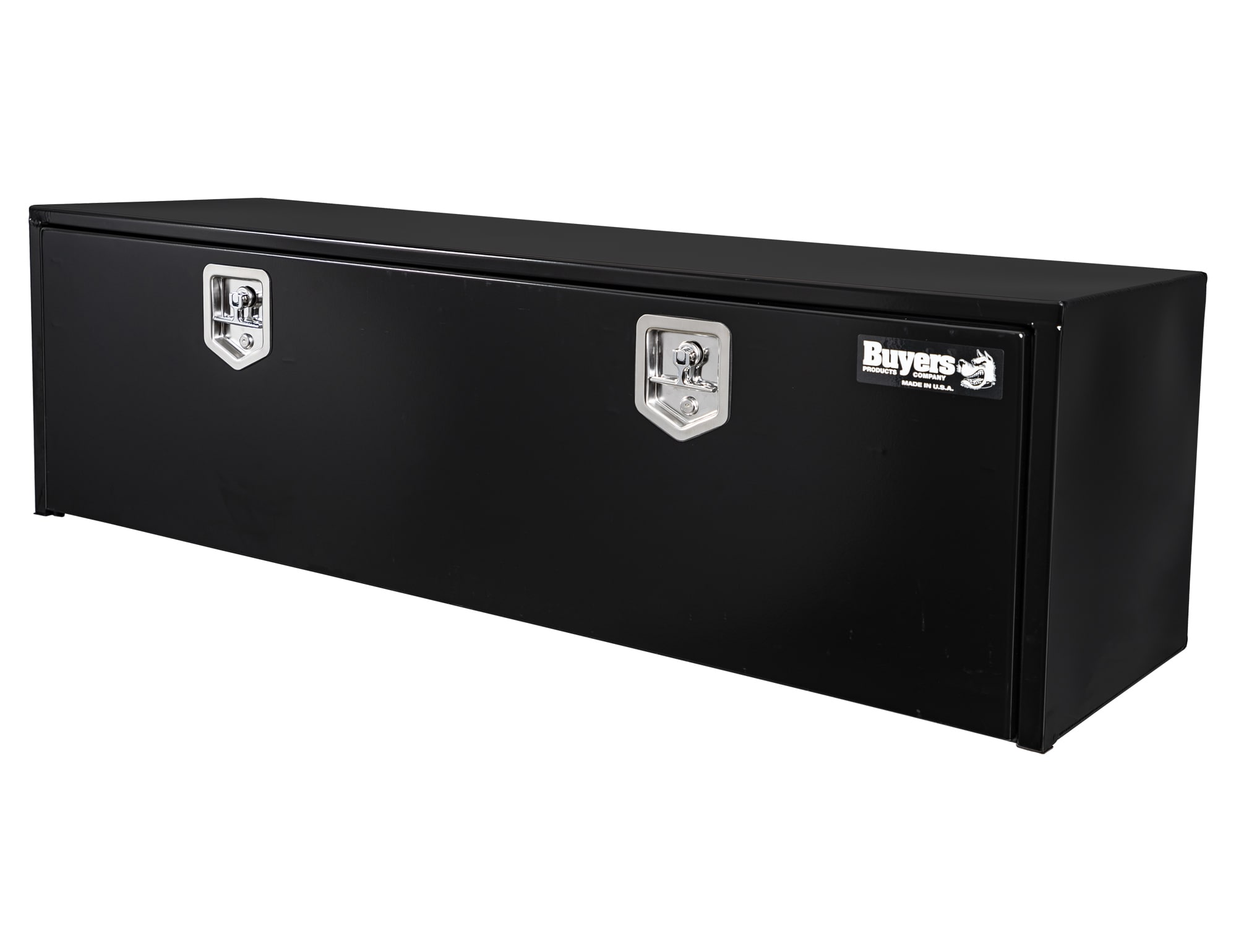 Caja de herramientas para camión de acero negro debajo del chasis de 60.75 pulgadas x 18.5 pulgadas x 18.5 pulgadas de Buyers Products