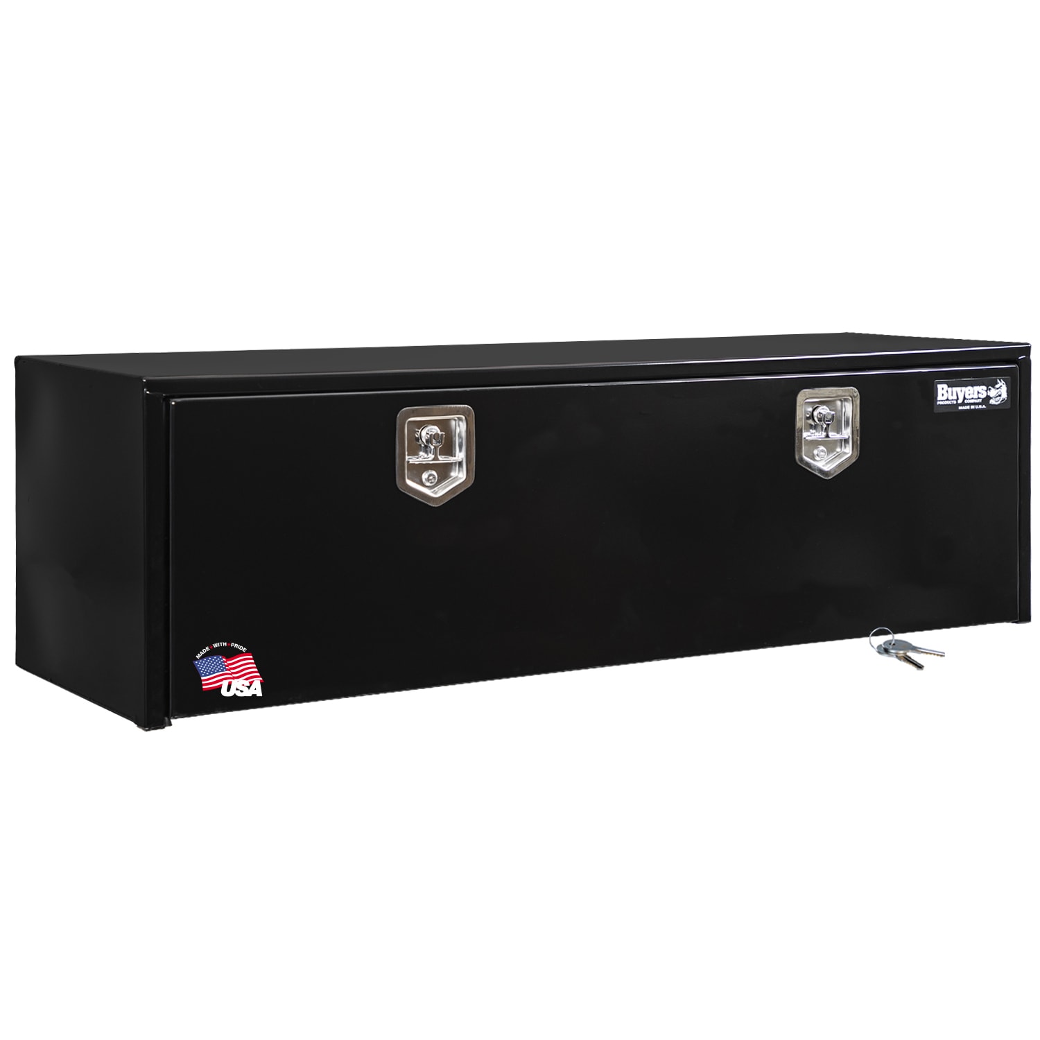 Caja de herramientas para camión de acero negro debajo del chasis de 60.75 pulgadas x 18.5 pulgadas x 18.5 pulgadas de Buyers Products