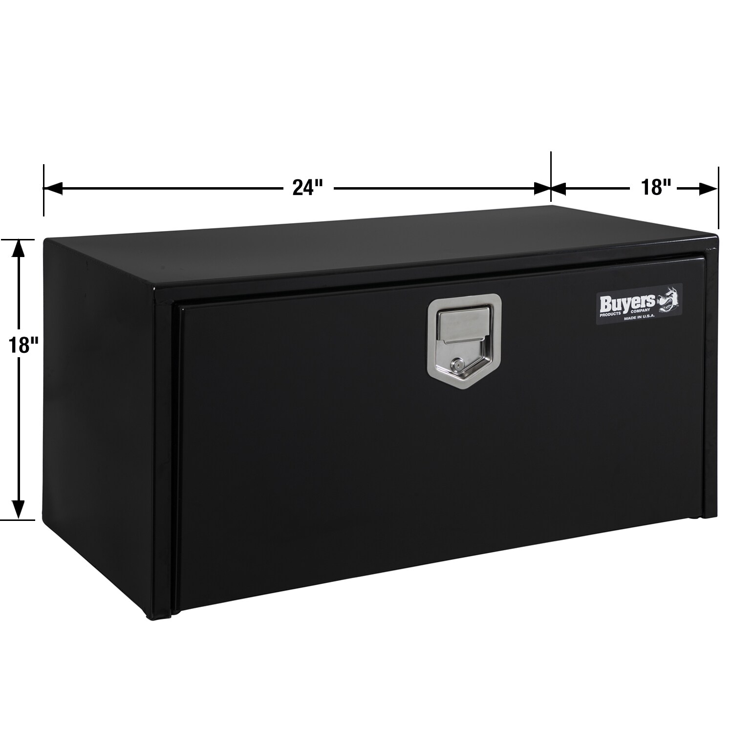 Caja de herramientas negra de acero para camión de 24 pulgadas x 18 pulgadas x 18 pulgadas de Buyers Products
