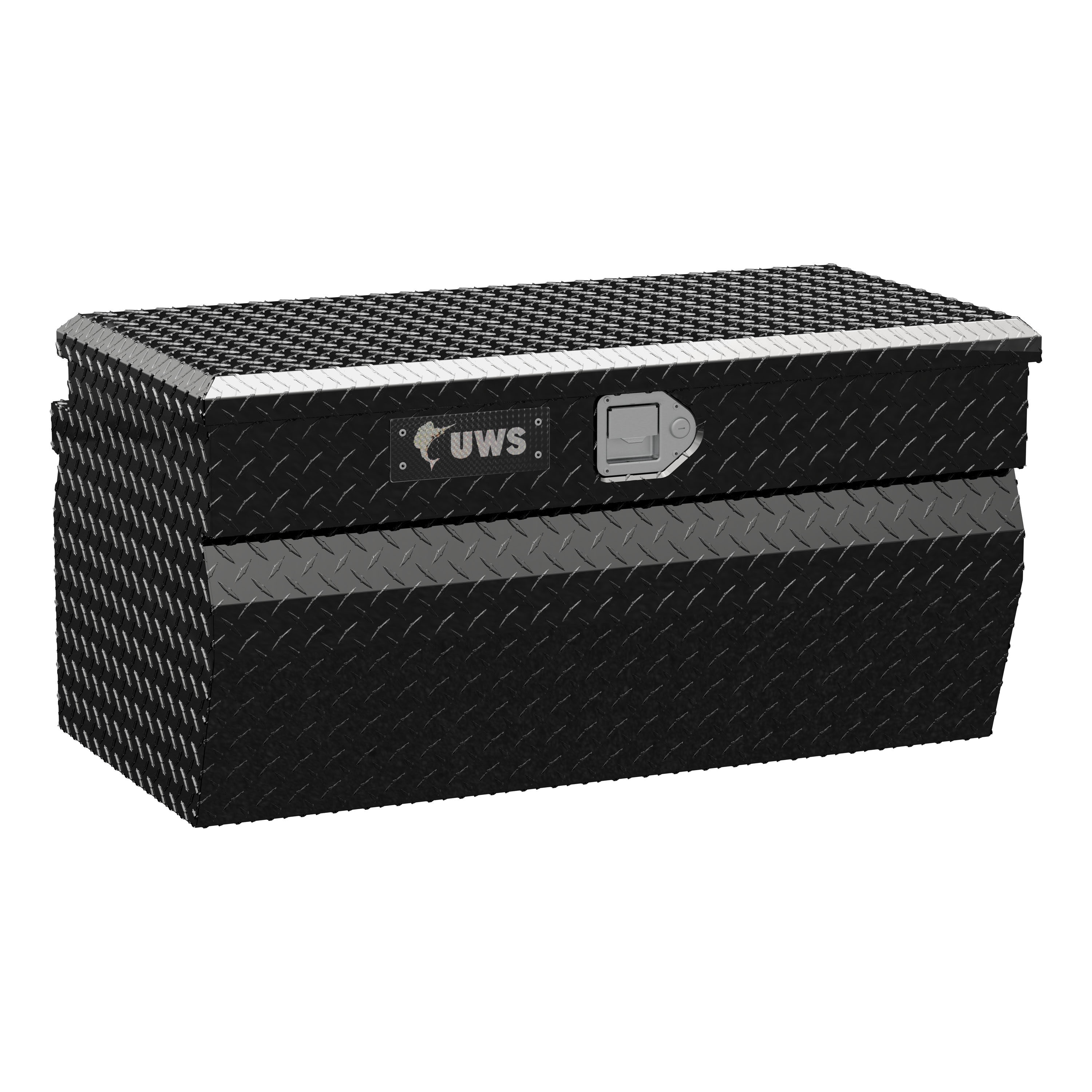 Cofre de herramientas para camioneta en aluminio negro brillante de 36.750 pulgadas x 20.562 pulgadas x 18.437 pulgadas UWS EC20172