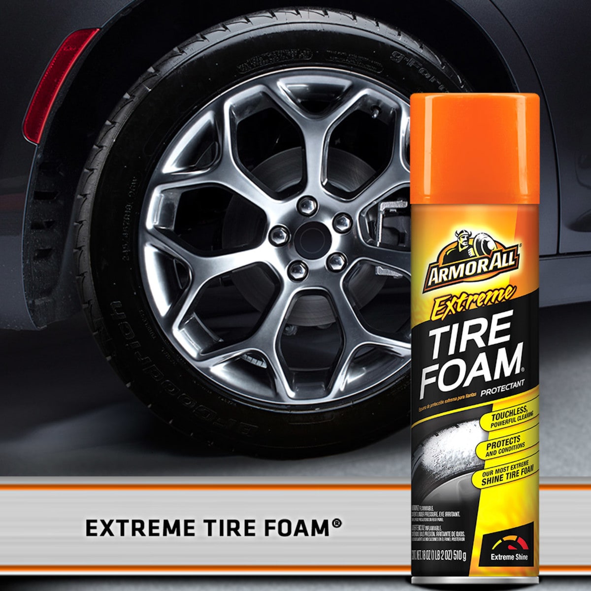 Espuma Protectante para Llantas Extremas Armor All de 18 Onzas para Lavado Exterior de Automóviles