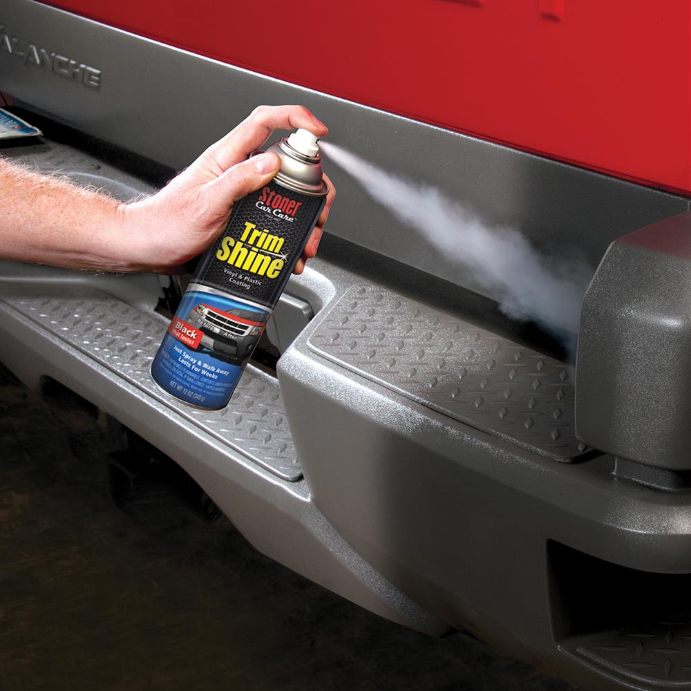 Kit de Restauración Exterior para Automóviles con Aerosol de 12 Onzas Líquidas para Revestimiento de Vinilo y Plástico Stoner Trim Shine