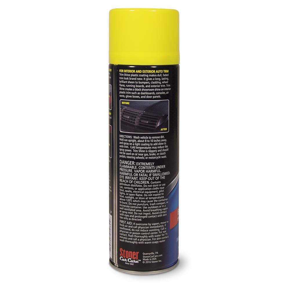 Kit de Restauración Exterior para Automóviles con Aerosol de 12 Onzas Líquidas para Revestimiento de Vinilo y Plástico Stoner Trim Shine