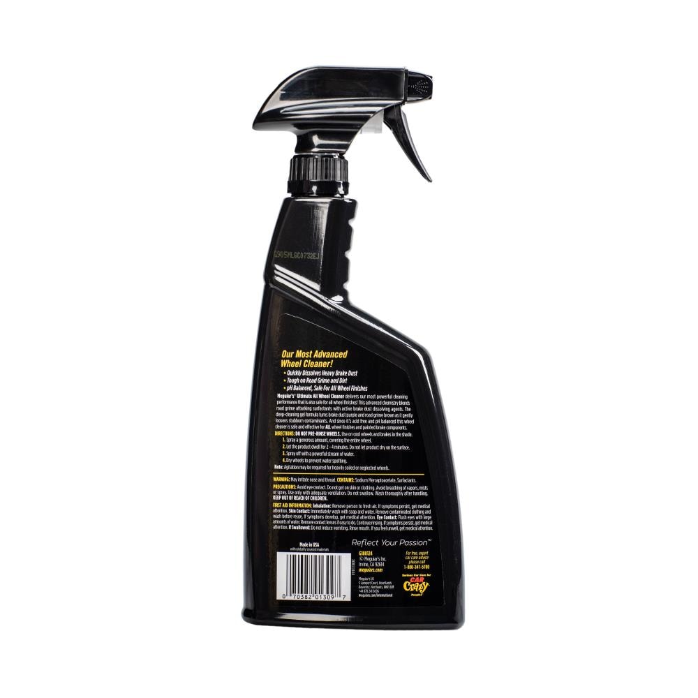 Limpiador definitivo para todas las ruedas de Meguiar's 24 onzas líquidas. Limpieza exterior de coche G180124.