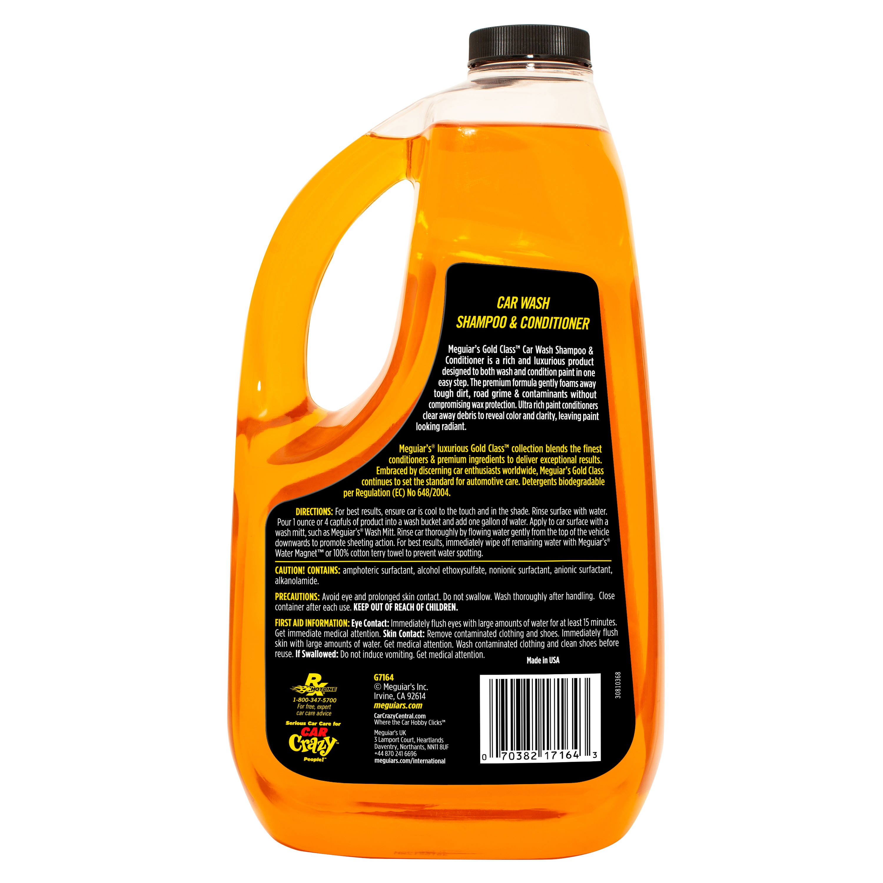 Meguiar's Gold Class 64 onzas de líquido para lavado de exterior de automóviles G7164