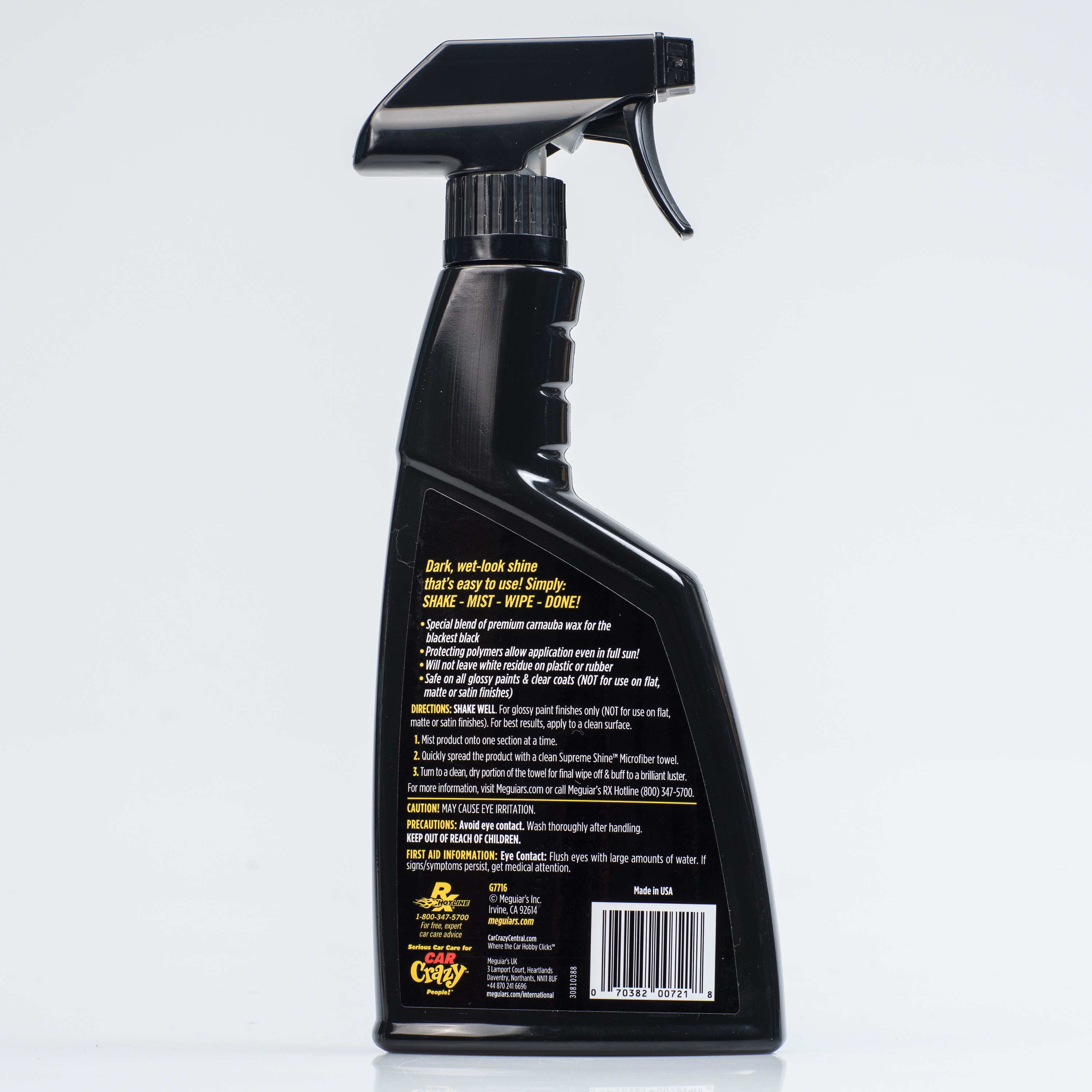 Cera para Exteriores de Coche Meguiar's Gold Class Quik 16 Onzas Líquidas G7716