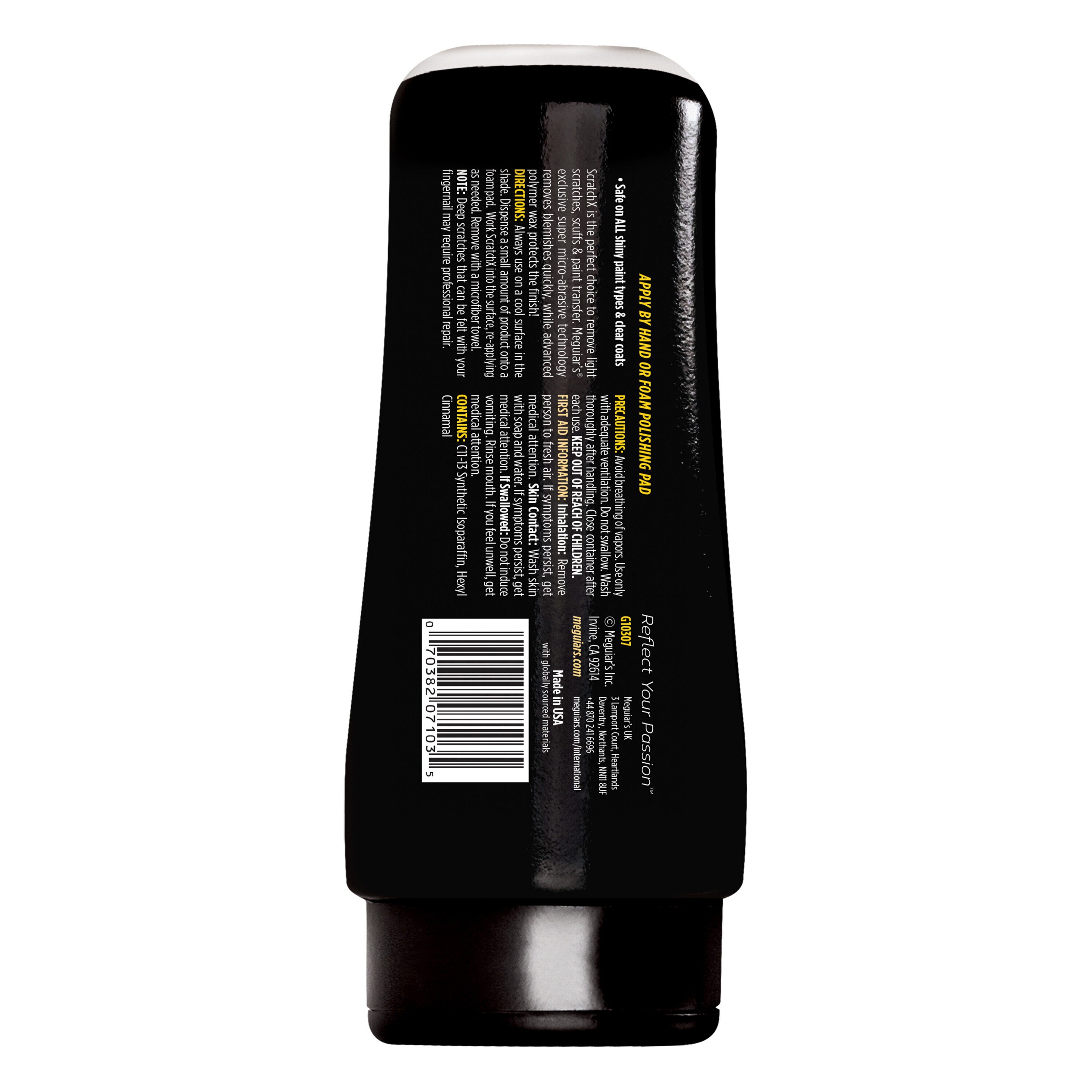 Removedor de imperfecciones y rayones Meguiar's ScratchX 7 onzas líquidas Cera para Exterior de Automóvil G10307