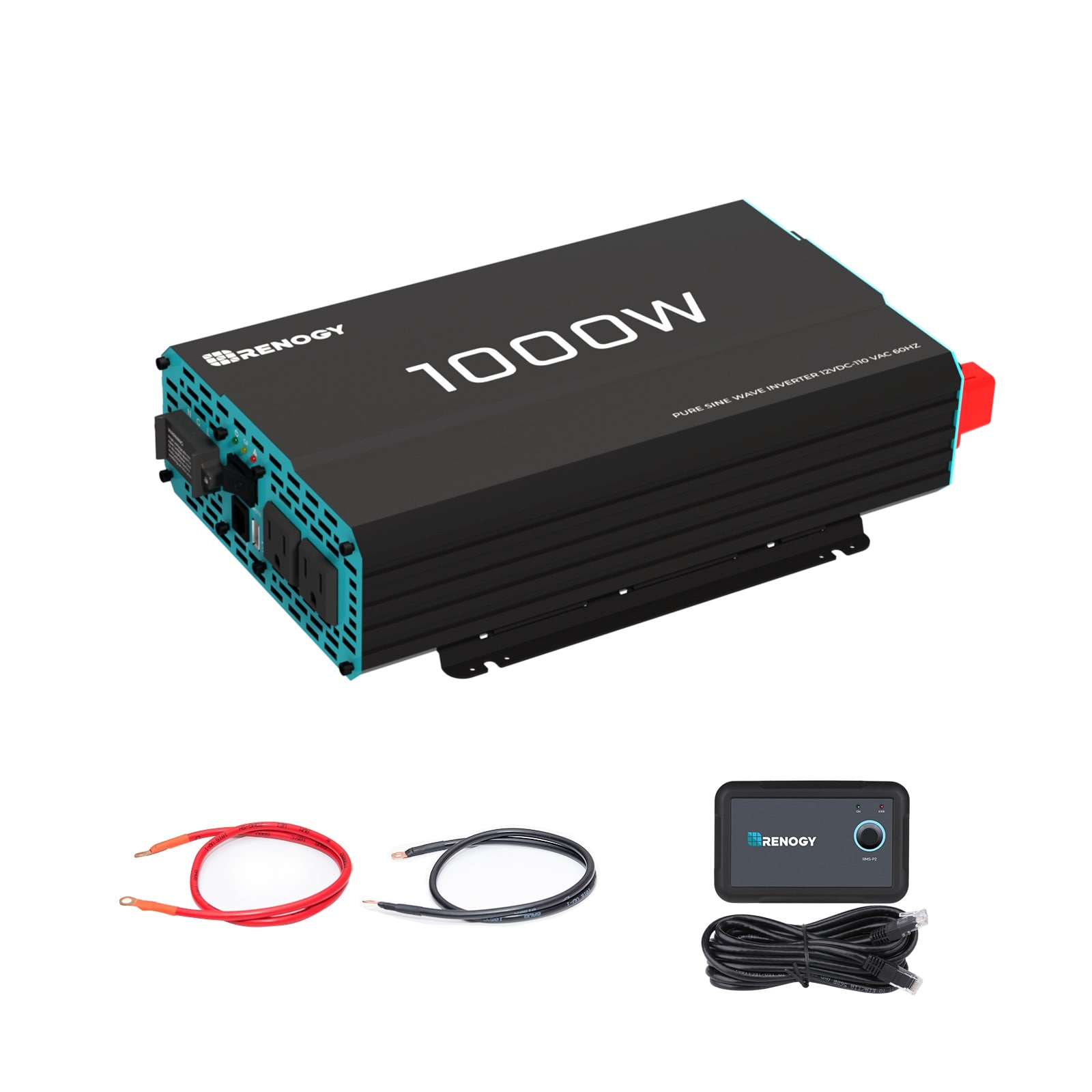 Inversor de energía de 1000 vatios Renogy RNG-INVT-1000-12V-P2