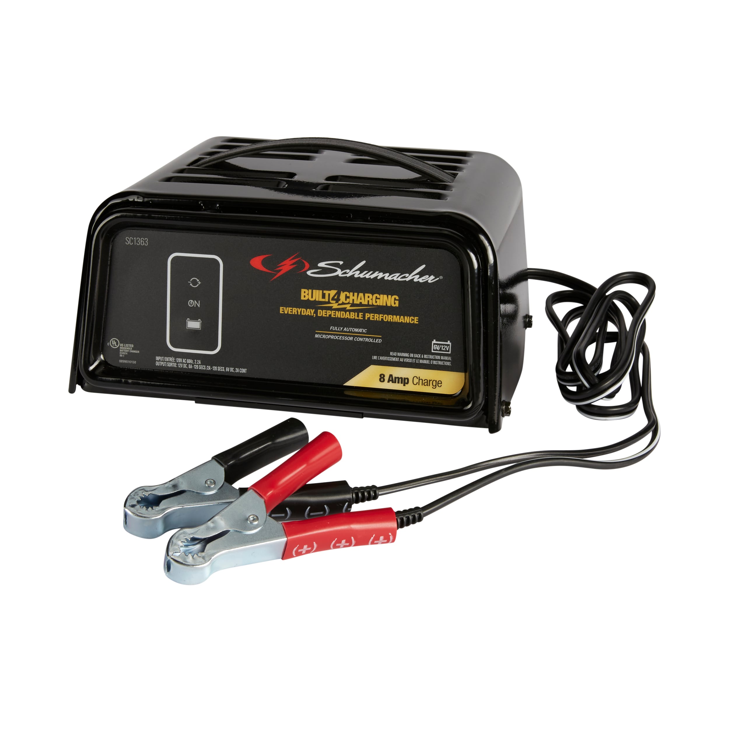 Cargador de batería para carro Schumacher Electric de 8 amperios, 6/12 voltios SC1363