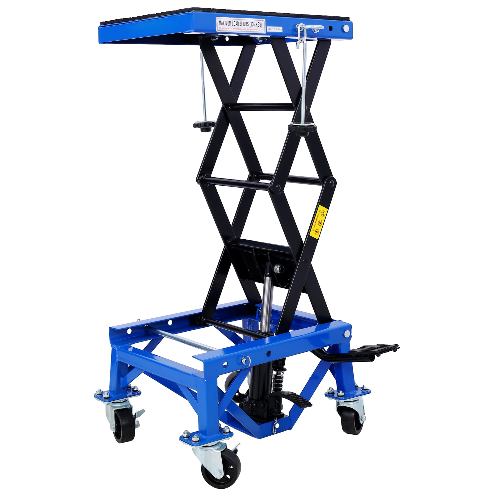 Gato hidráulico de tijera de acero azul de 0.13 toneladas Maocao Hoom FZ-77207