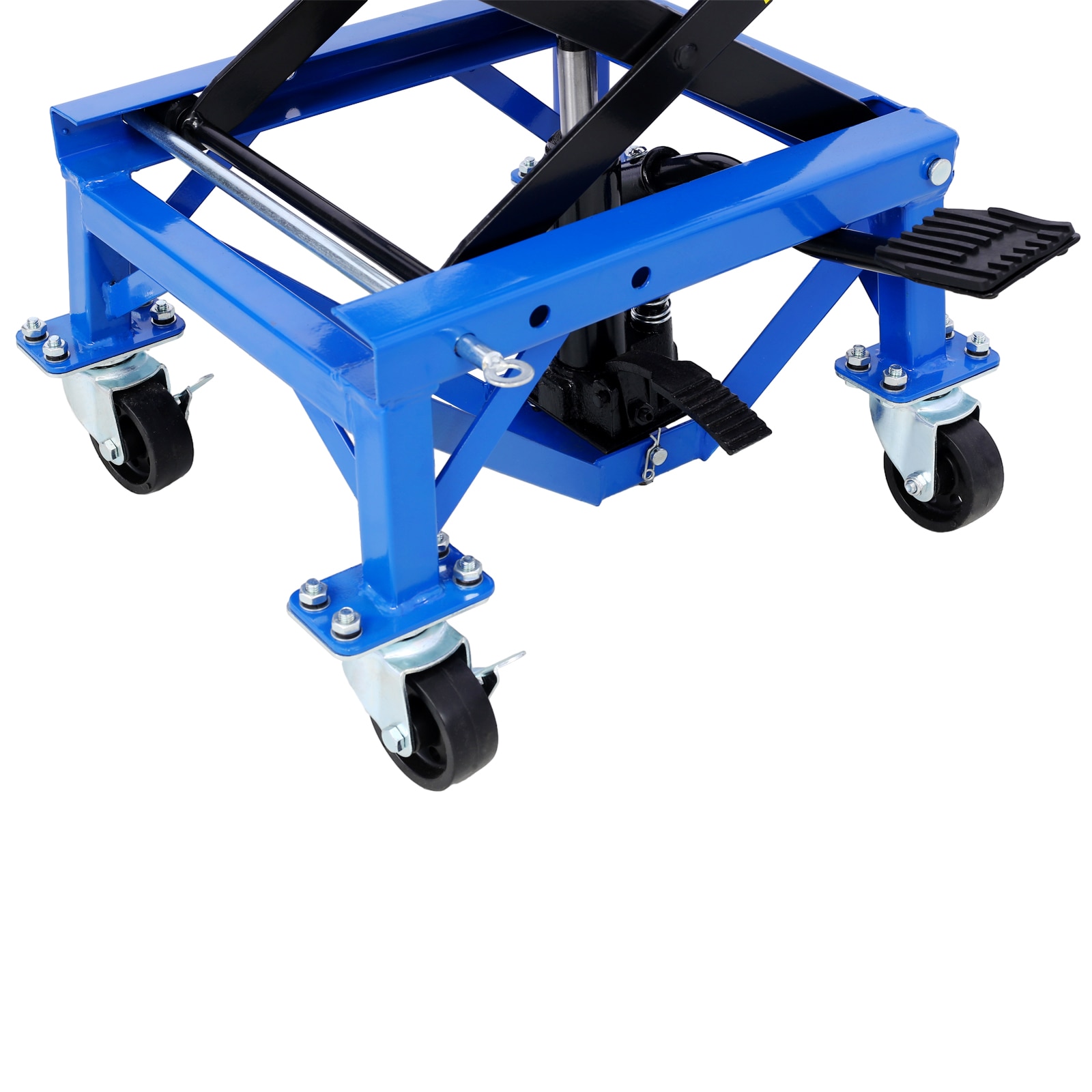 Gato hidráulico de tijera de acero azul de 0.13 toneladas Maocao Hoom FZ-77207