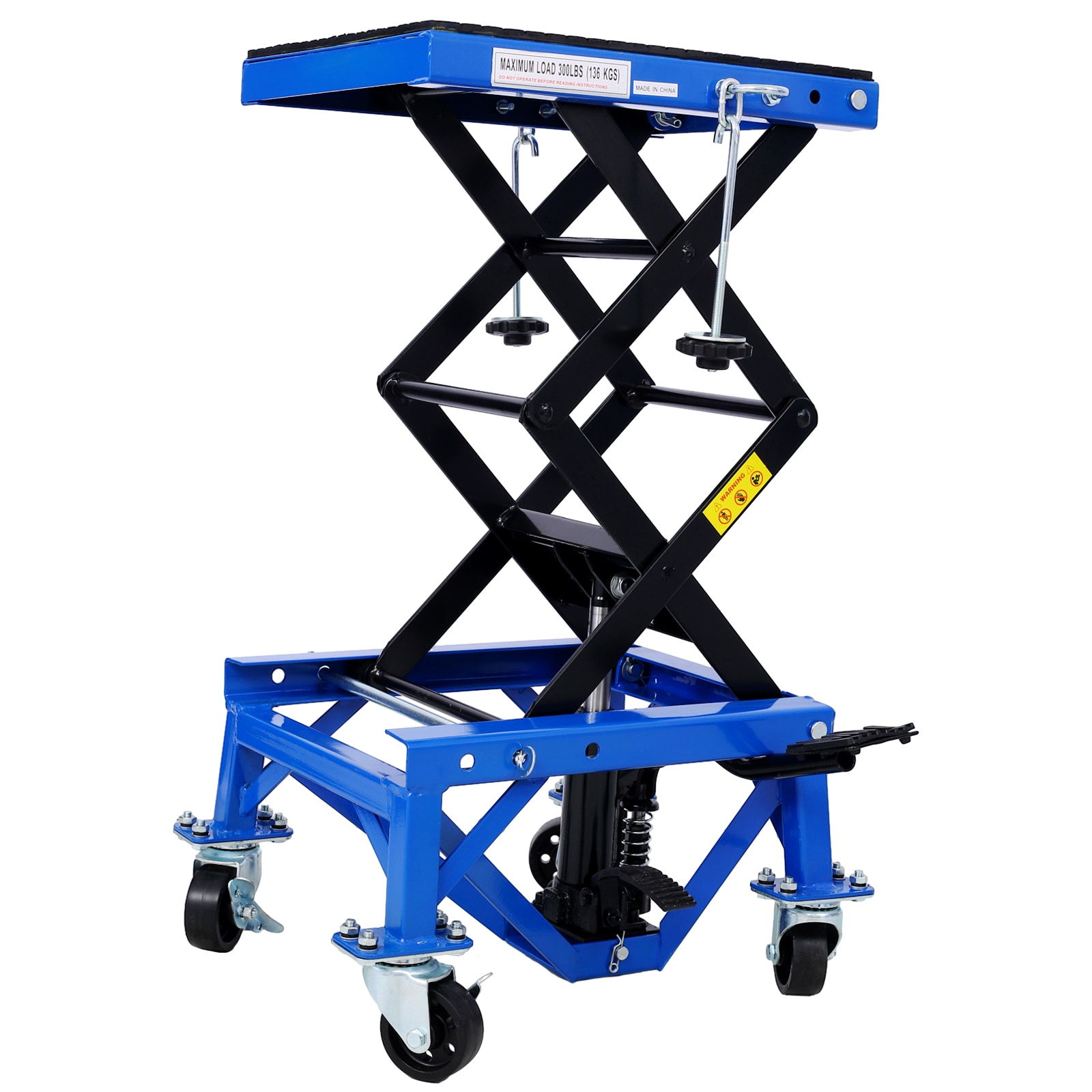 Gato hidráulico de tijera de acero azul de 0.13 toneladas Maocao Hoom FZ-77207
