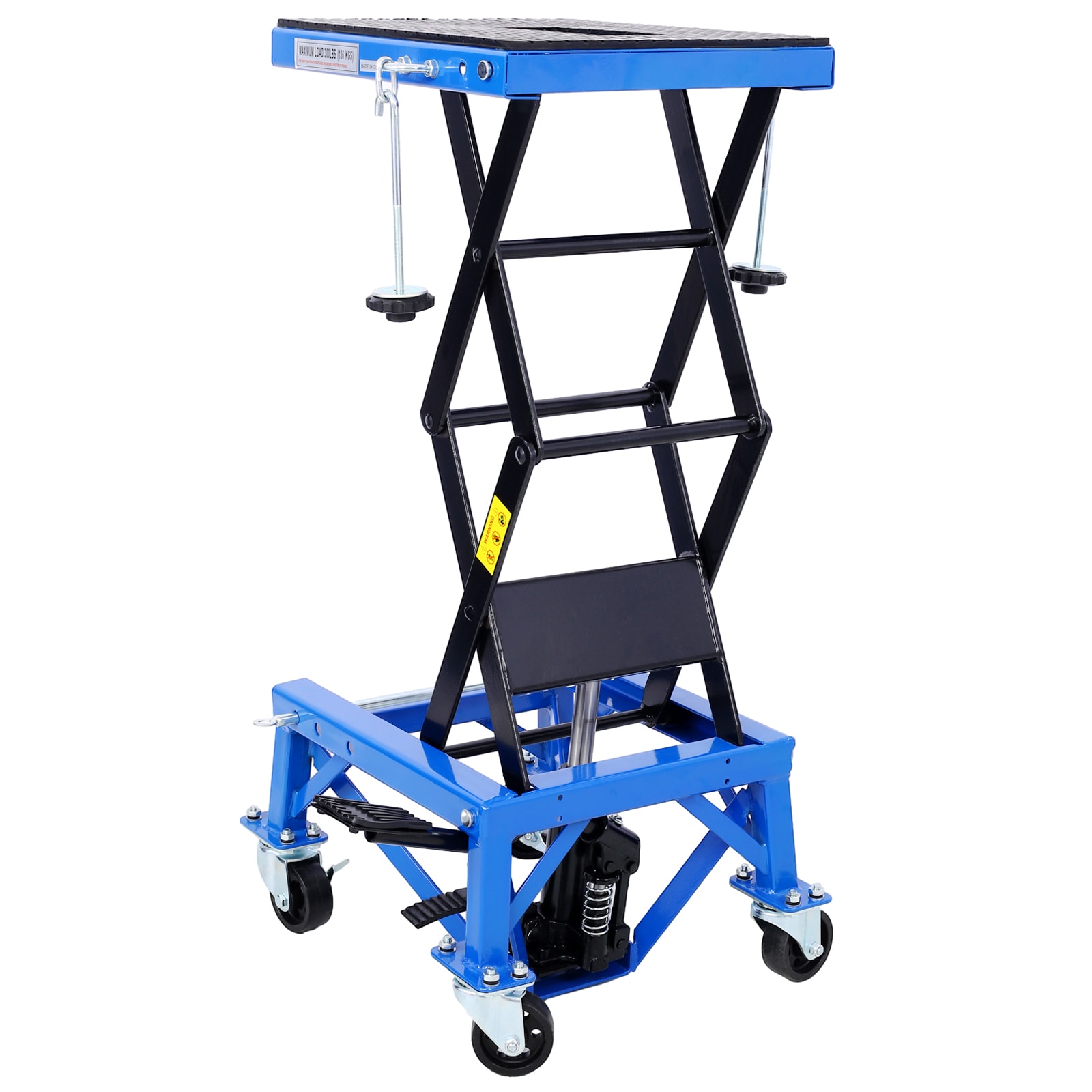 Gato hidráulico de tijera de acero azul de 0.13 toneladas Maocao Hoom FZ-77207