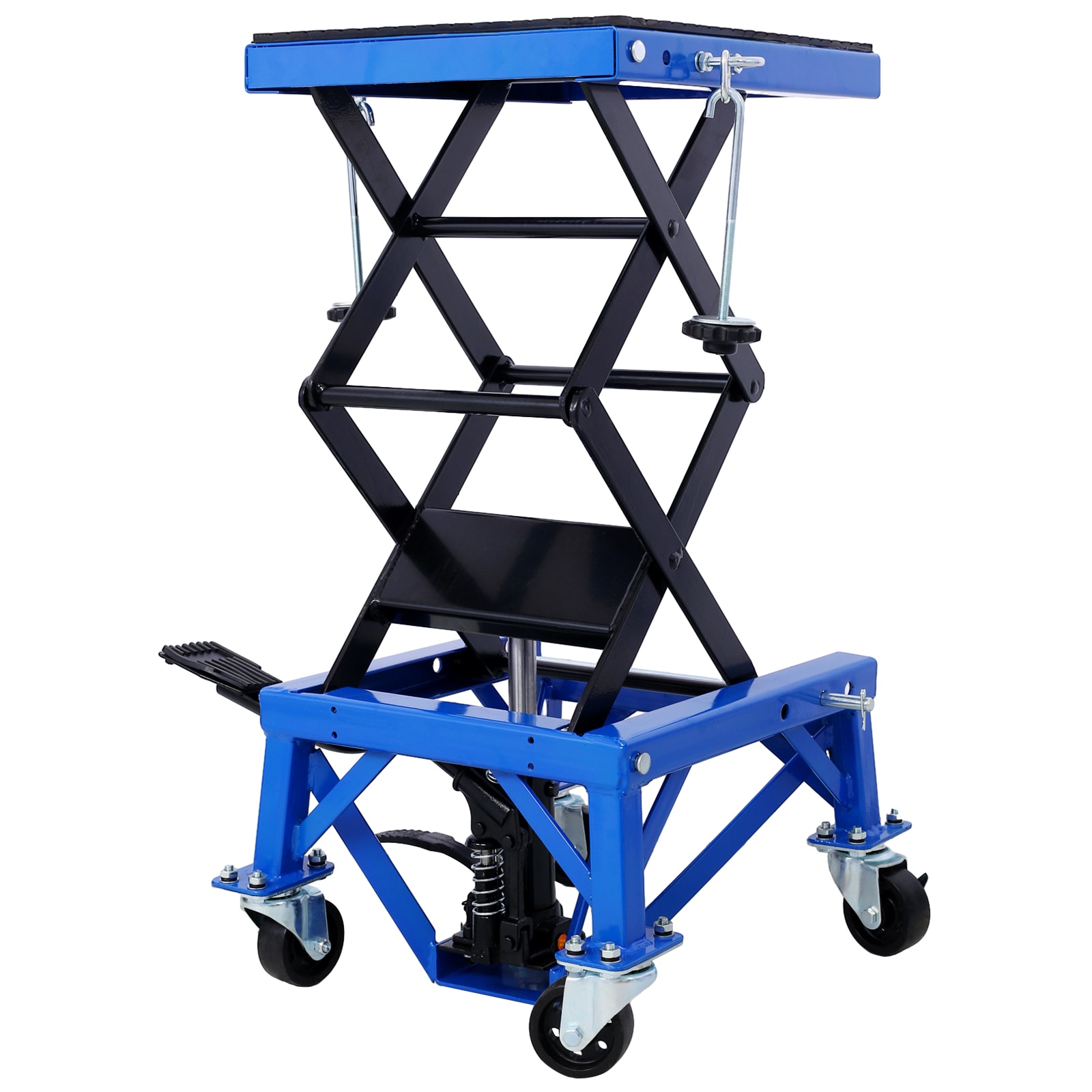 Gato hidráulico de tijera de acero azul de 0.13 toneladas Maocao Hoom FZ-77207
