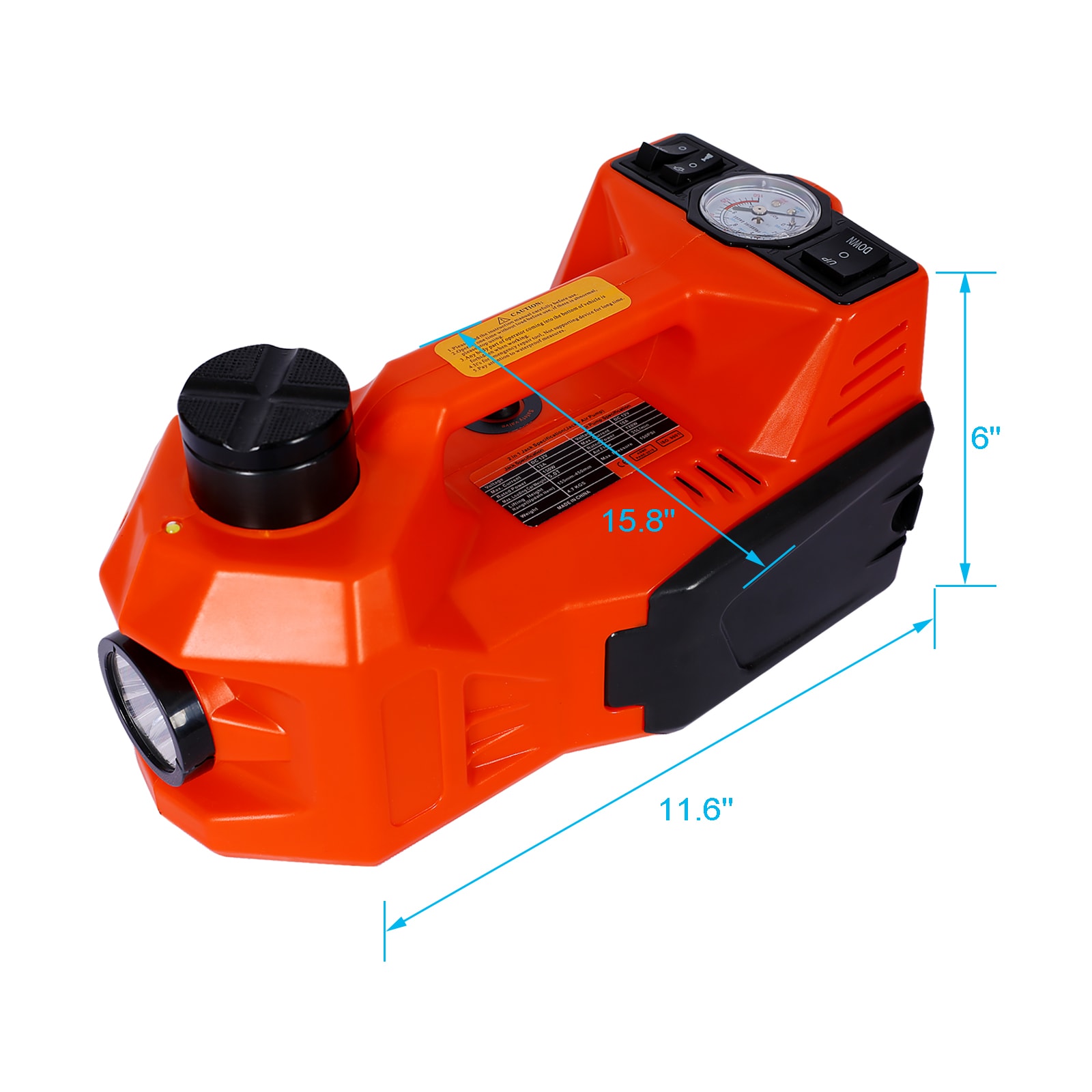 Kit de gato hidráulico de plástico de 5 toneladas Siavonce Orange XHW46560408