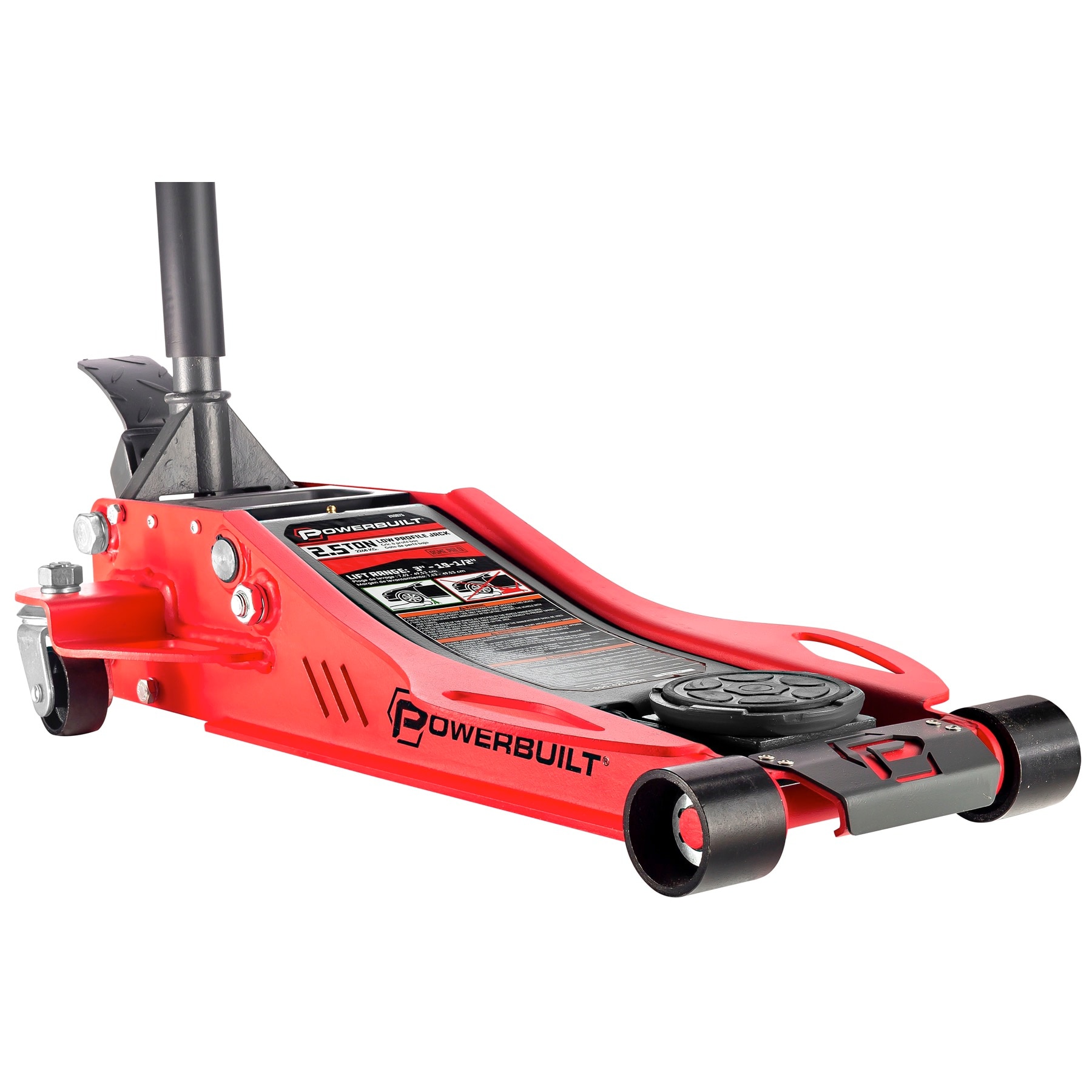 Gato hidráulico de perfil bajo Powerbuilt Rojo de 2.5 toneladas 240076.