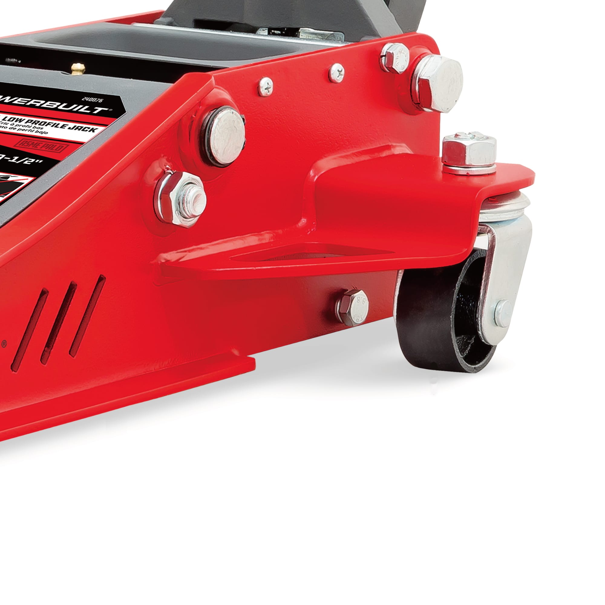 Gato hidráulico de perfil bajo Powerbuilt Rojo de 2.5 toneladas 240076.