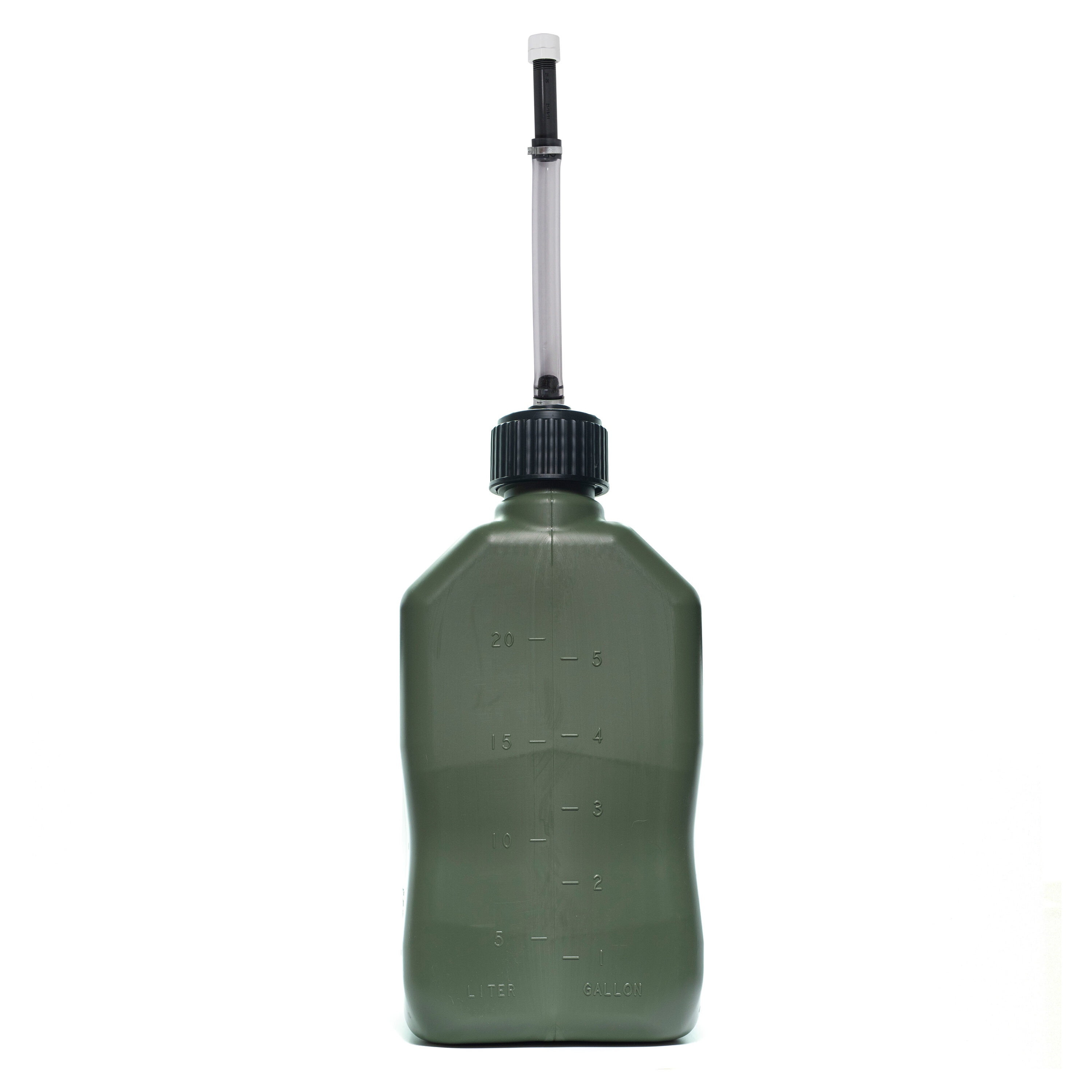 Bidón de utilidad para competición con diseño de camuflaje de 5.5 galones VP Racing Fuels con manguera de lujo 3846-CA