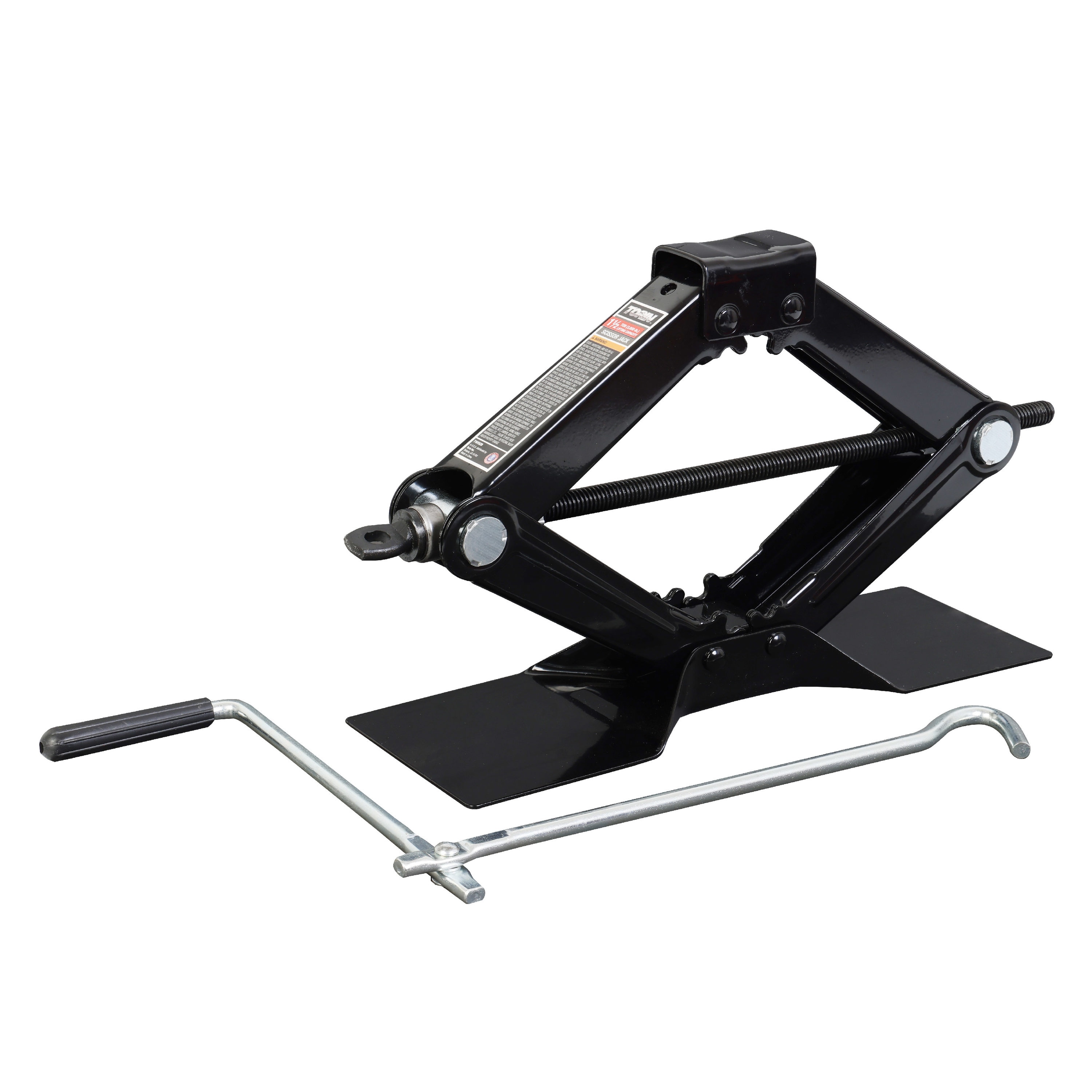 Gato hidráulico de tijera de acero Torin Black de 1.5 toneladas T10152D