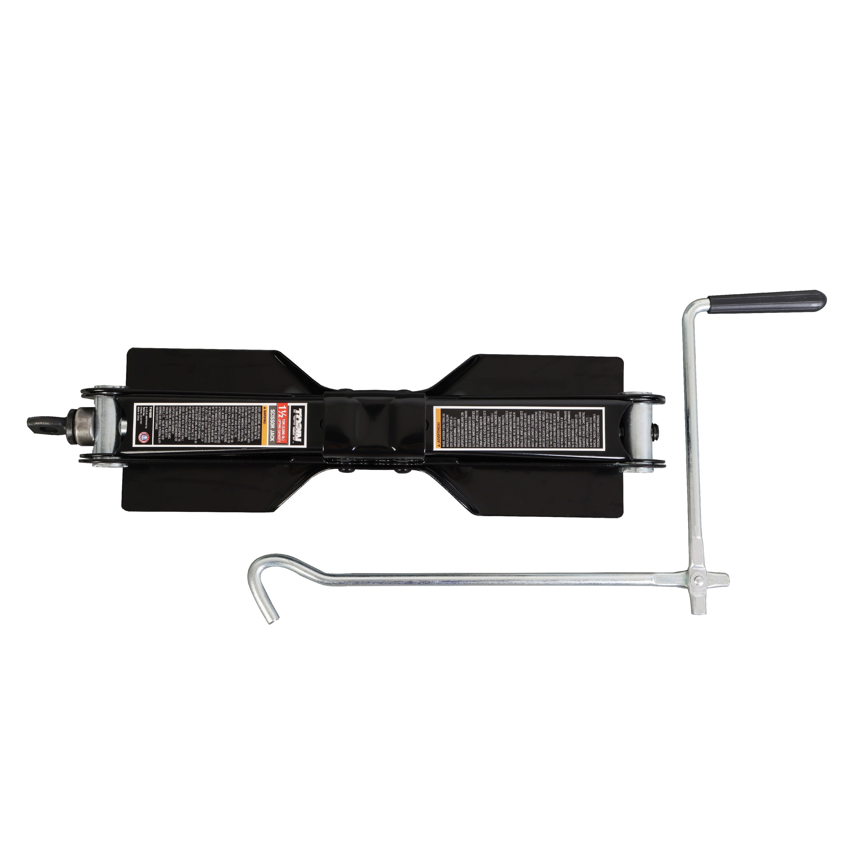 Gato hidráulico de tijera de acero Torin Black de 1.5 toneladas T10152D
