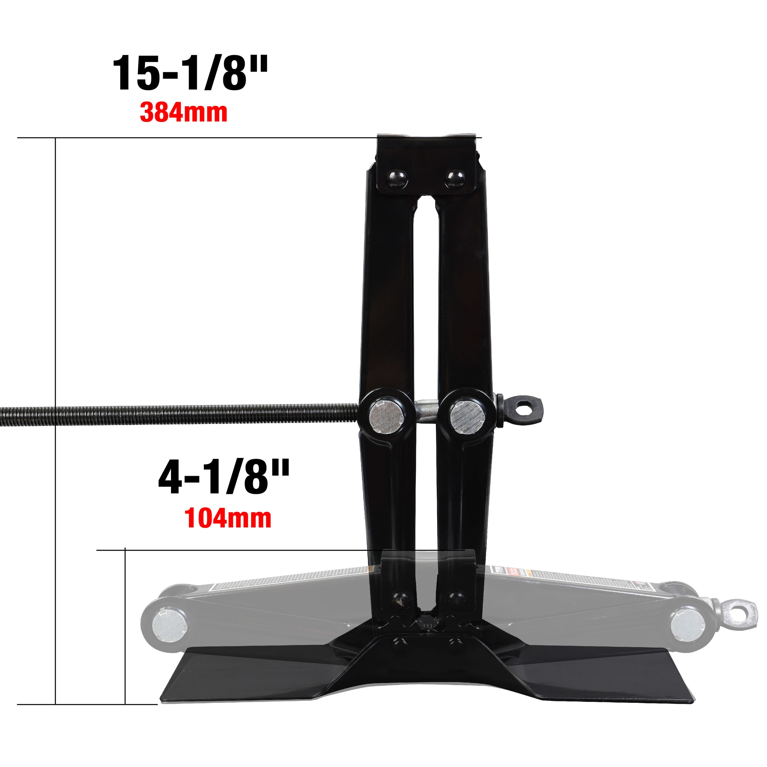 Gato hidráulico de tijera de acero Torin Black de 1.5 toneladas T10152D