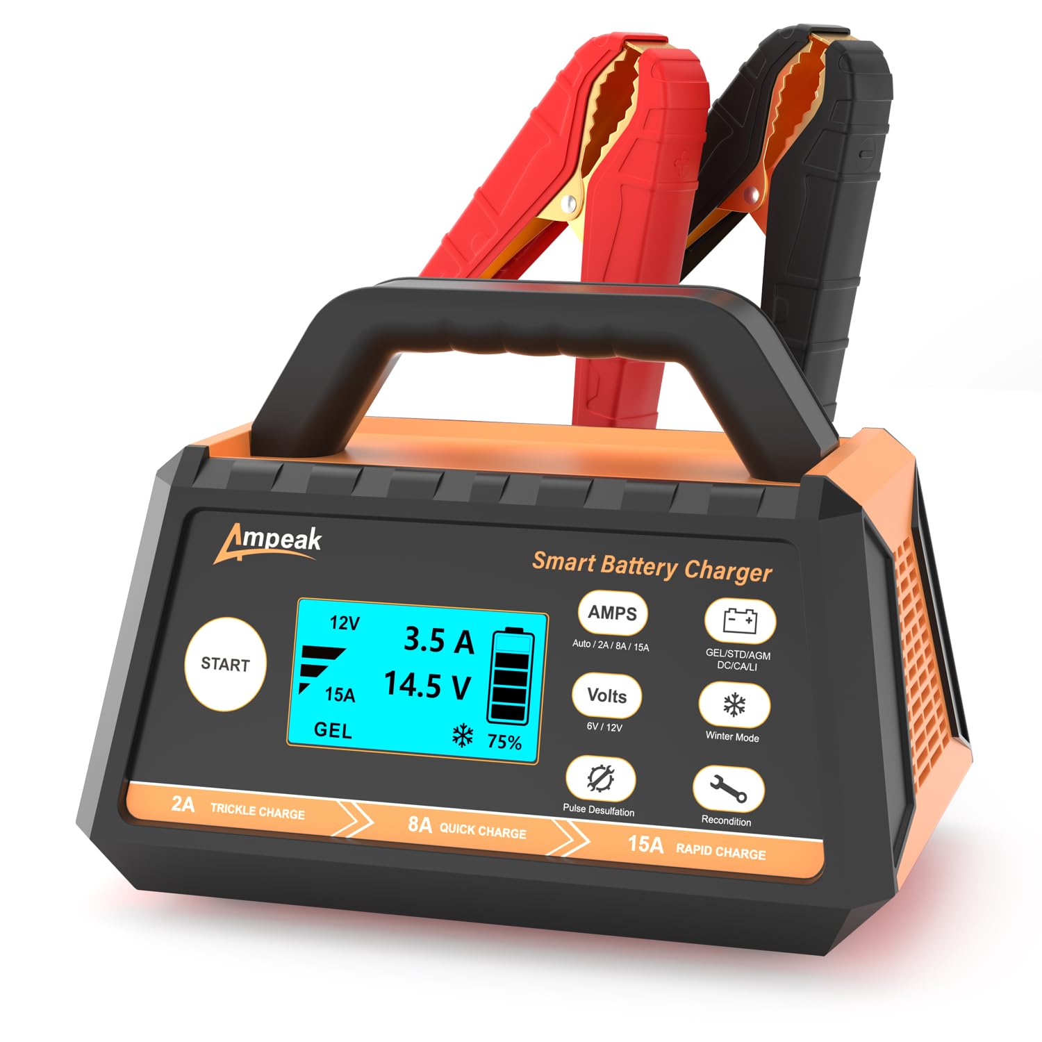 Cargador de batería para carro de 6/12 voltios Phivve 15 -Amp BC23-015