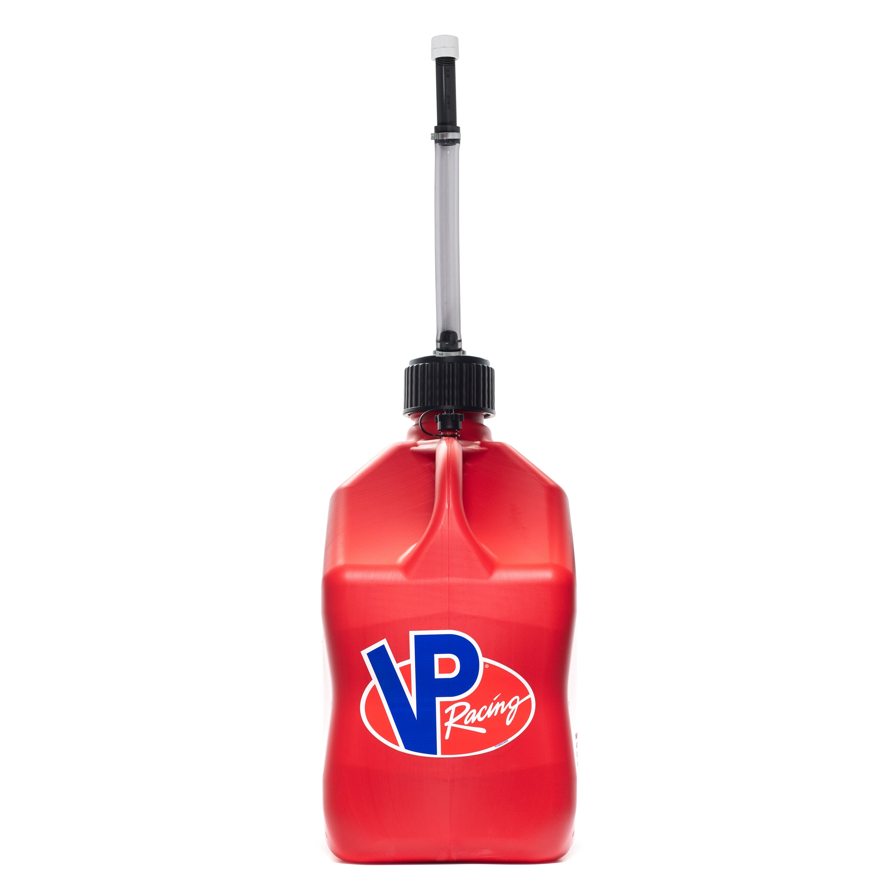 Bidón de utilidad VP Racing Fuels Rojo de 5.5 galones con manguera de lujo para motorsport
