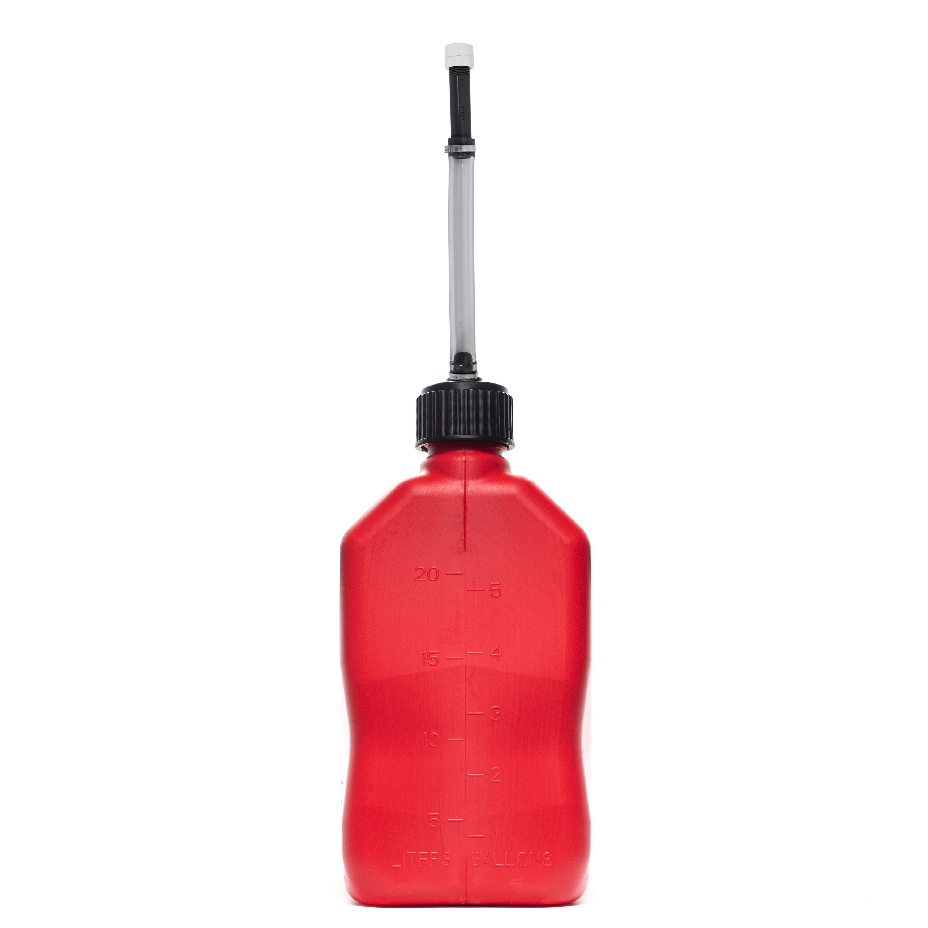 Bidón de utilidad VP Racing Fuels Rojo de 5.5 galones con manguera de lujo para motorsport