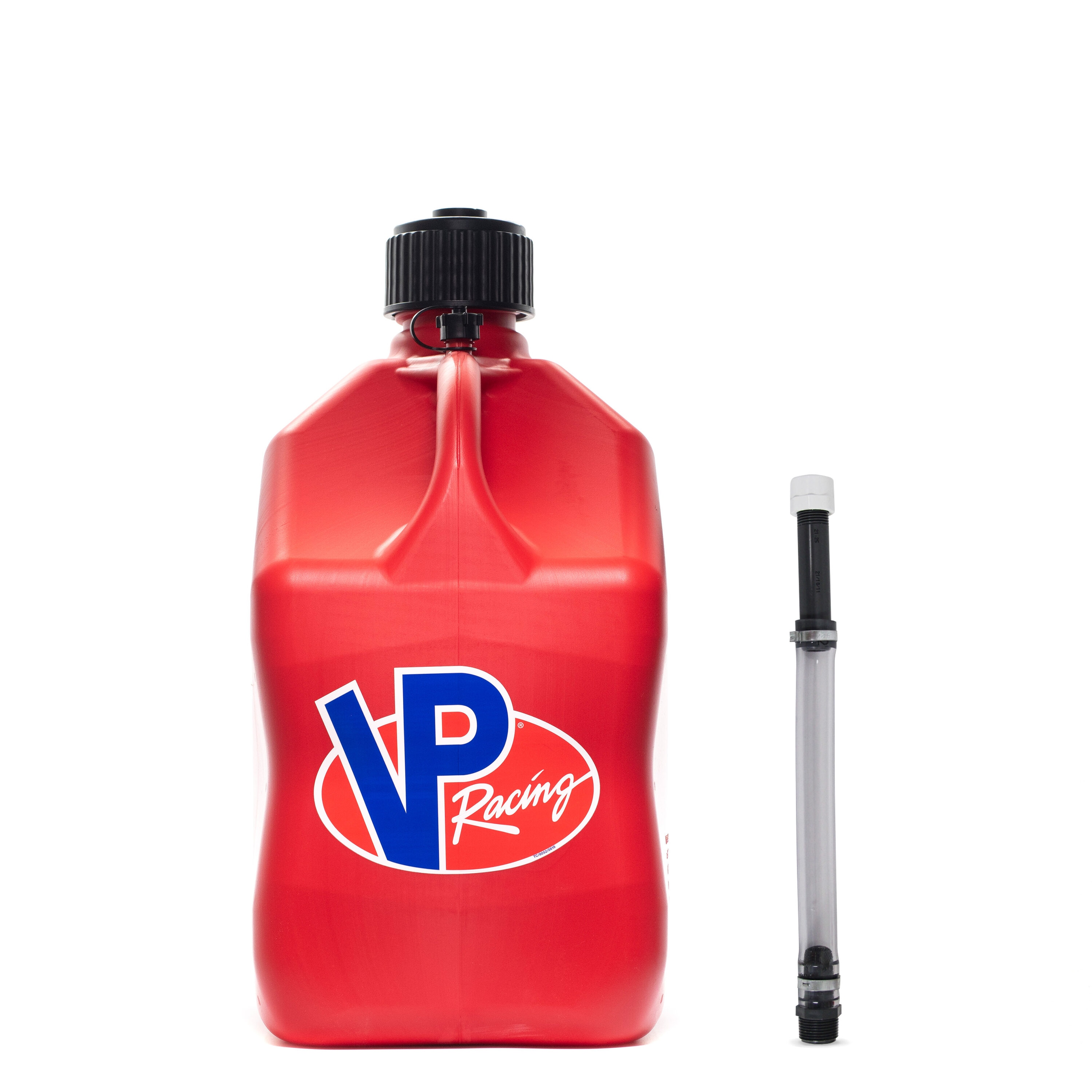 Bidón de utilidad VP Racing Fuels Rojo de 5.5 galones con manguera de lujo para motorsport