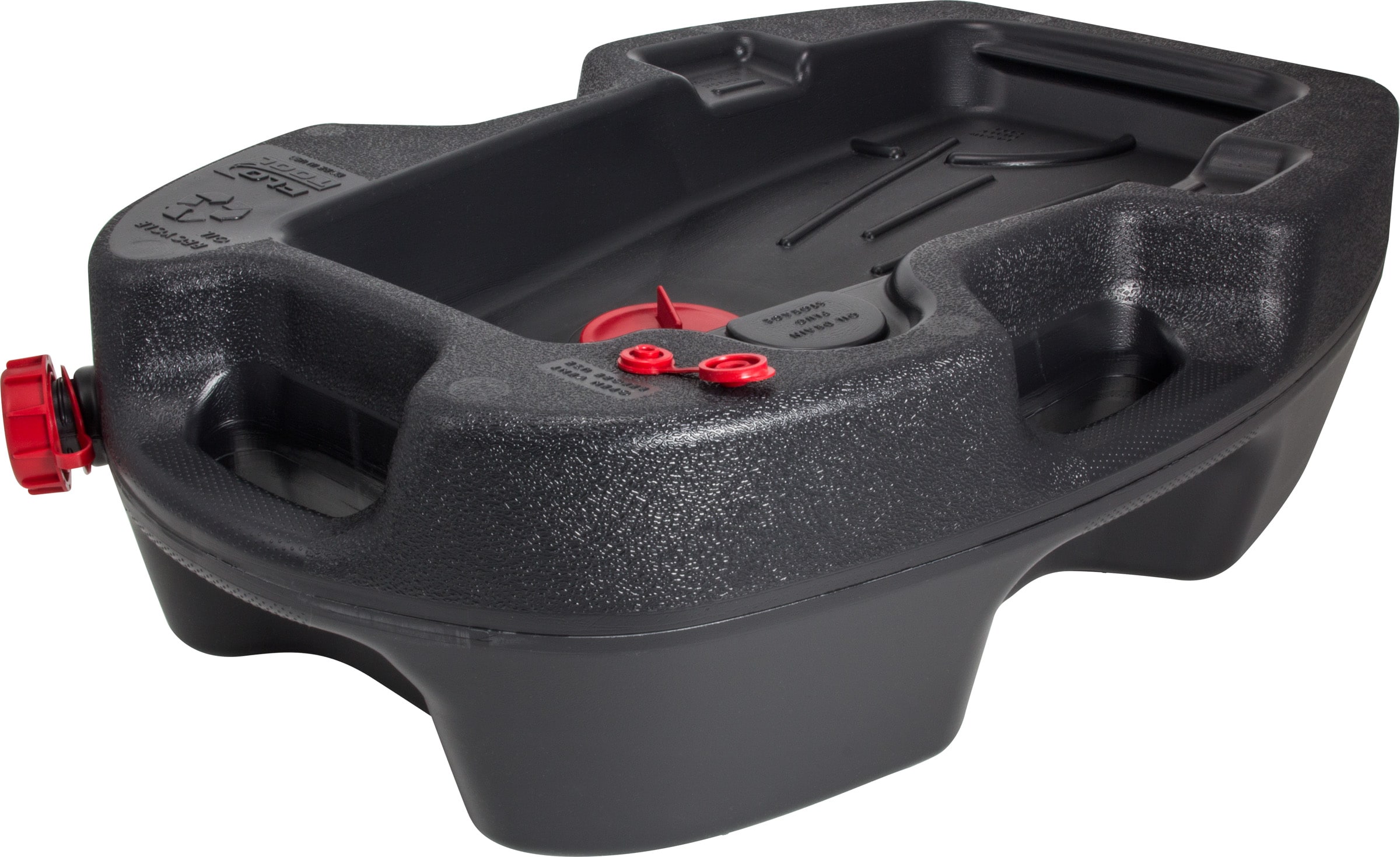 Bandeja de drenaje de aceite negro duradero Hopkins con rebaje profundo y asas ergonómicas - Fácil transporte y almacenamiento 42004MI