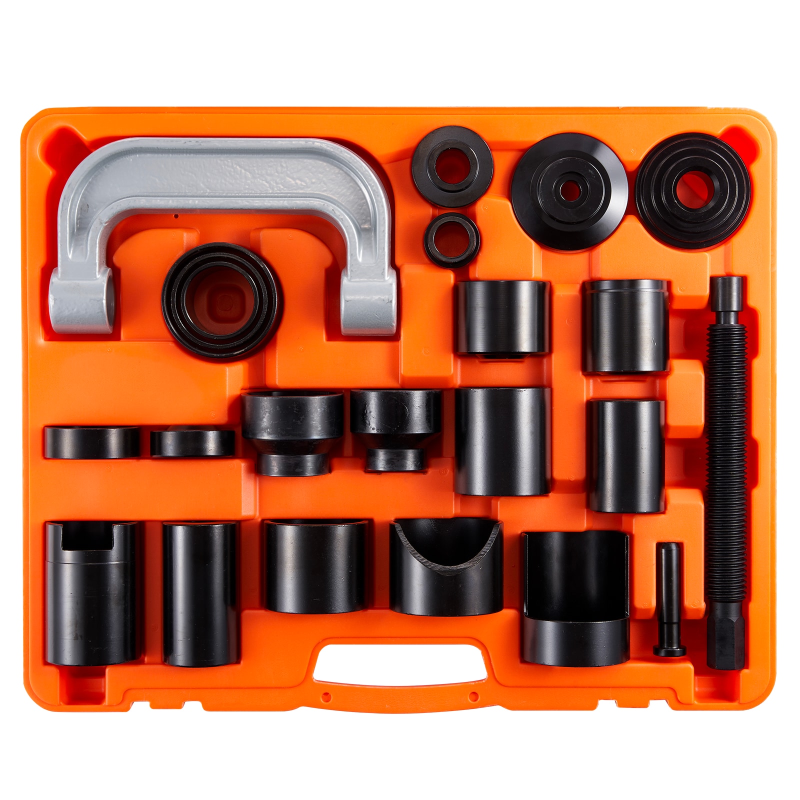Kit de prensa de rótulas VEVOR, 23 piezas, juego de herramientas, Herramientas para quitar e instalar rótulas en forma de C, para la mayoría de autos 2WD y 4WD, Kit de reparación de rótulas resistente para reparación de automóviles