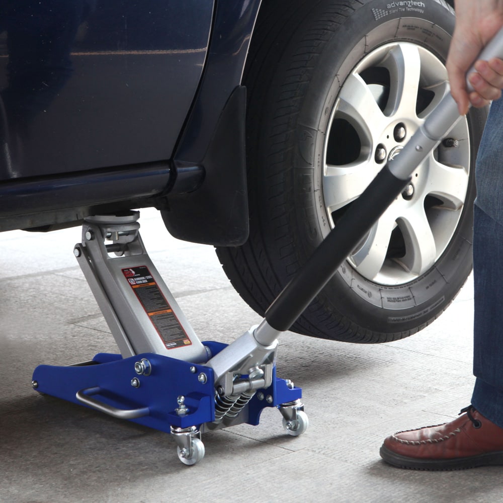 Gato hidráulico manual de piso Big Red Blue de 1.5 toneladas de aluminio/acero T815016L