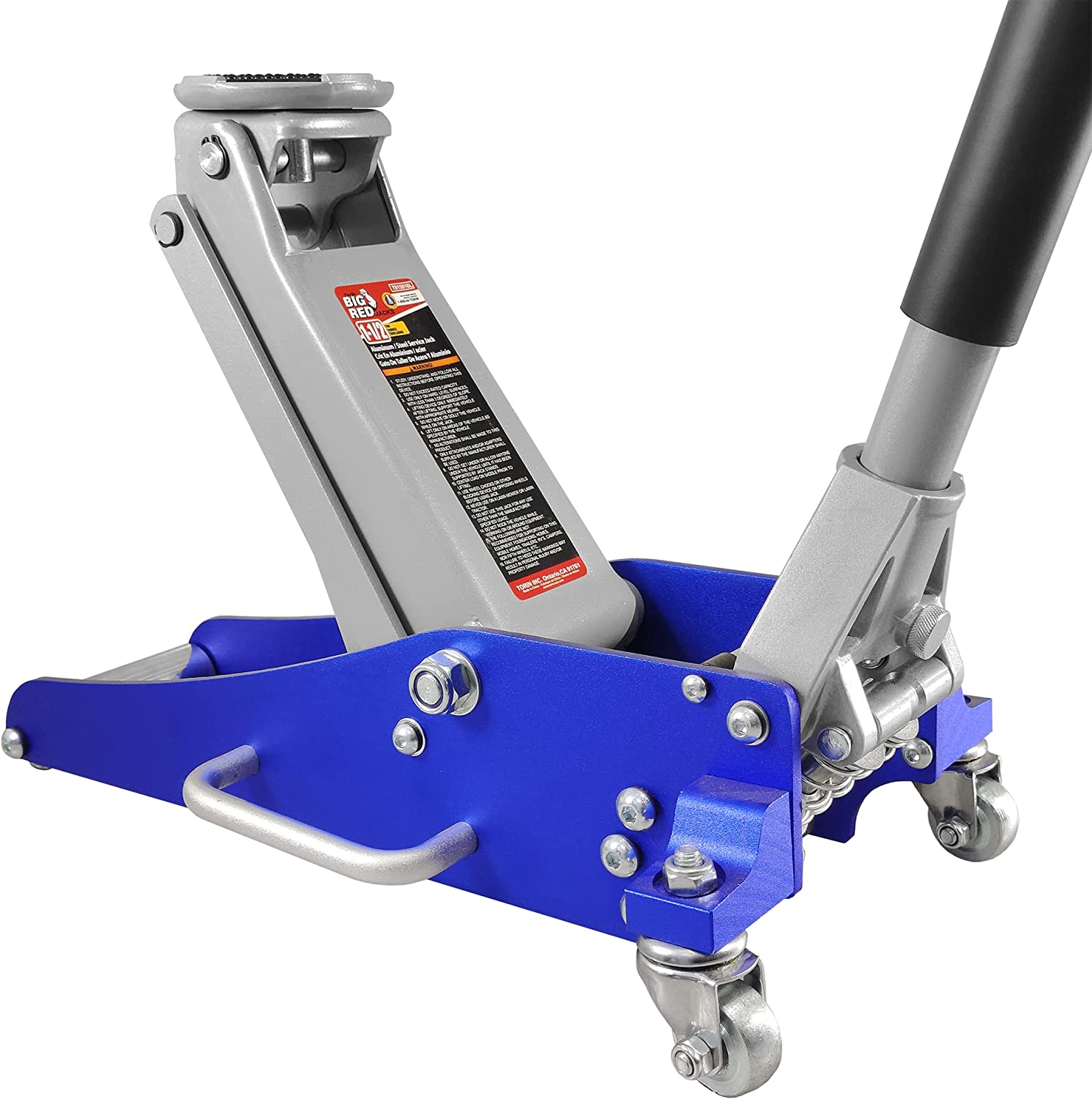 Gato hidráulico manual de piso Big Red Blue de 1.5 toneladas de aluminio/acero T815016L