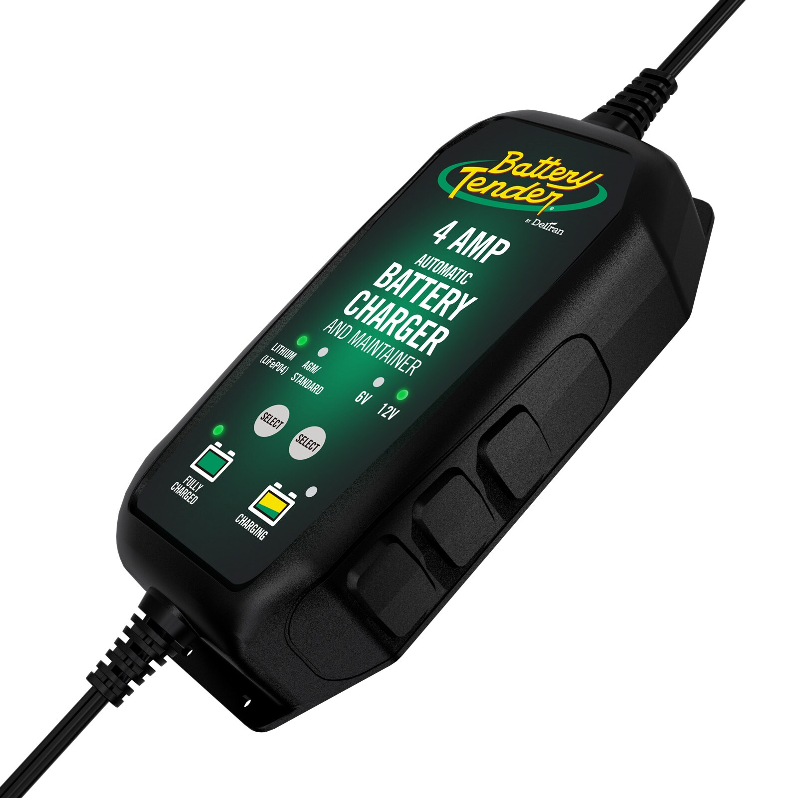 Cargador de batería para automóvil de 6/12 voltios de 4 amperios con Battery Tender