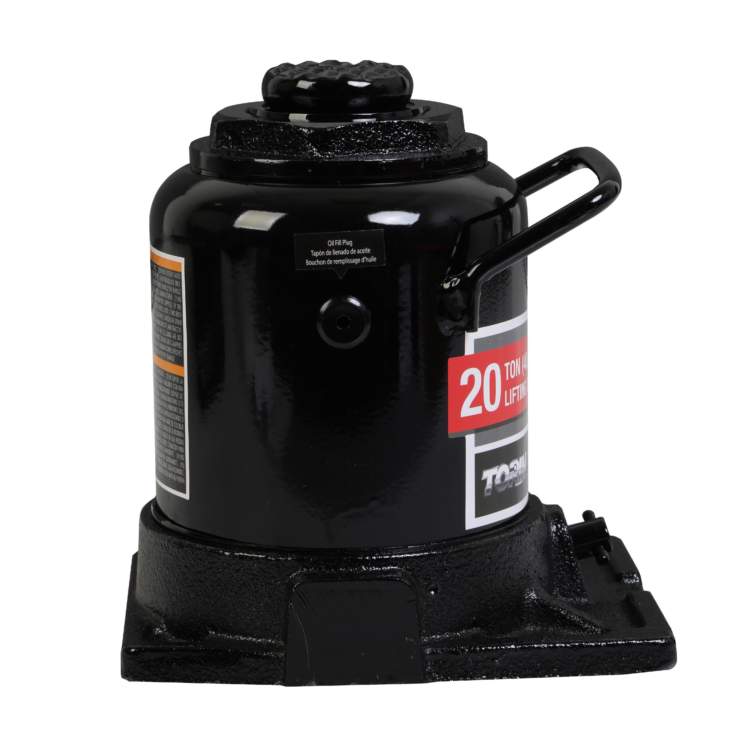 Gato hidráulico de botella Torin Black de acero de 20 toneladas T92007AS
