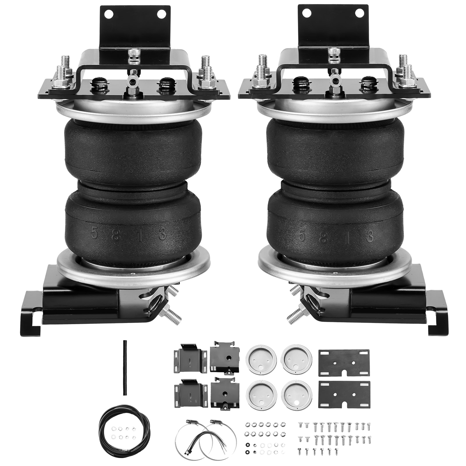 Kit de suspensión de bolsa de aire VEVOR, Kit de bolsa de suspensión de resortes de aire compatible con Dodge Ram 1500 de 2011 a 2018, Dodge Ram 1500 Classic de 2019 a 2021, 5000 libras de carga, 5 a 100 PSI
