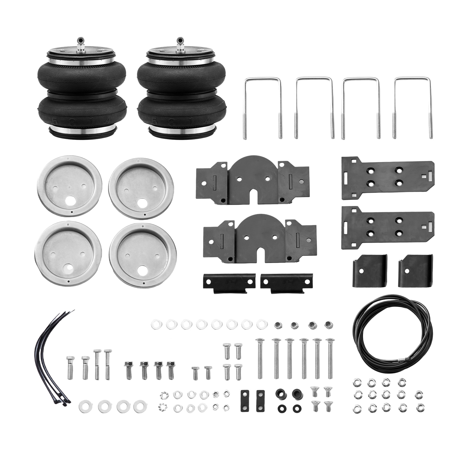 Kit de suspensión de bolsa de aire VEVOR, Kit de bolsa de suspensión de resortes de aire compatible con Chevrolet Silverado 1500 y GMC Sierra 1500 4WD RWD 2019-2023, Carga de 5000 lbs, 5 a 100 PSI AQQNXJTJ5000BEBQ7V0