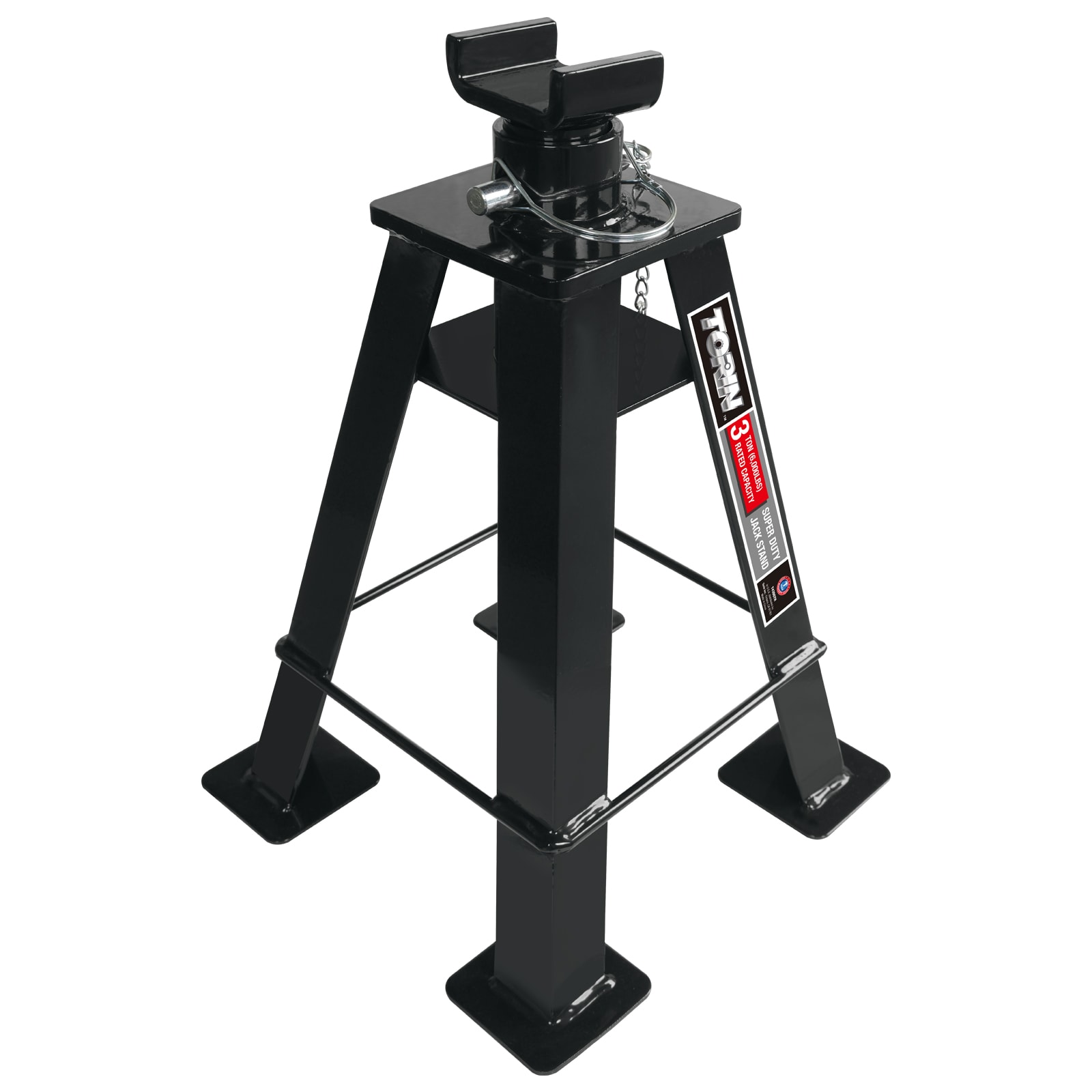 Soporte gato de acero manual Torin Black de 3 toneladas T43007H.